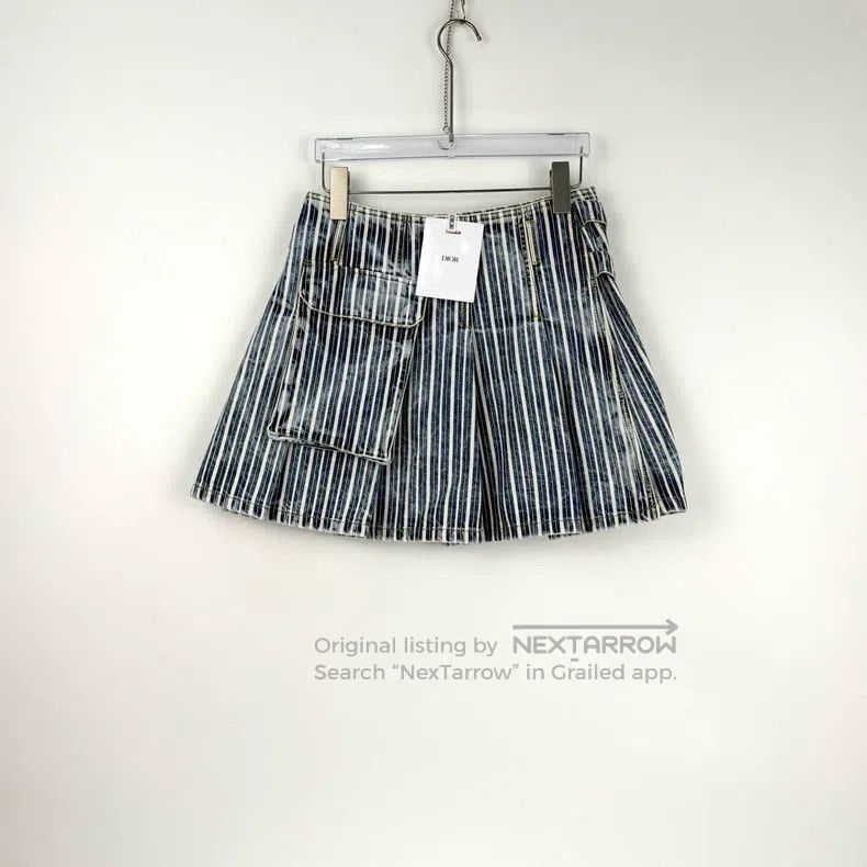 Dior Dior Blue and white striped classic double-button denim sk Size 42" / US 20 - 3 Thumbnail
