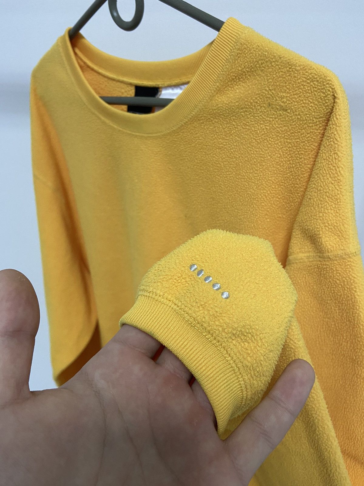 Nike × Vintage Nike Sweatshirt Vintage Fleece Small Swoosh Yellow Size US XL / EU 56 / 4 - 5 Thumbnail