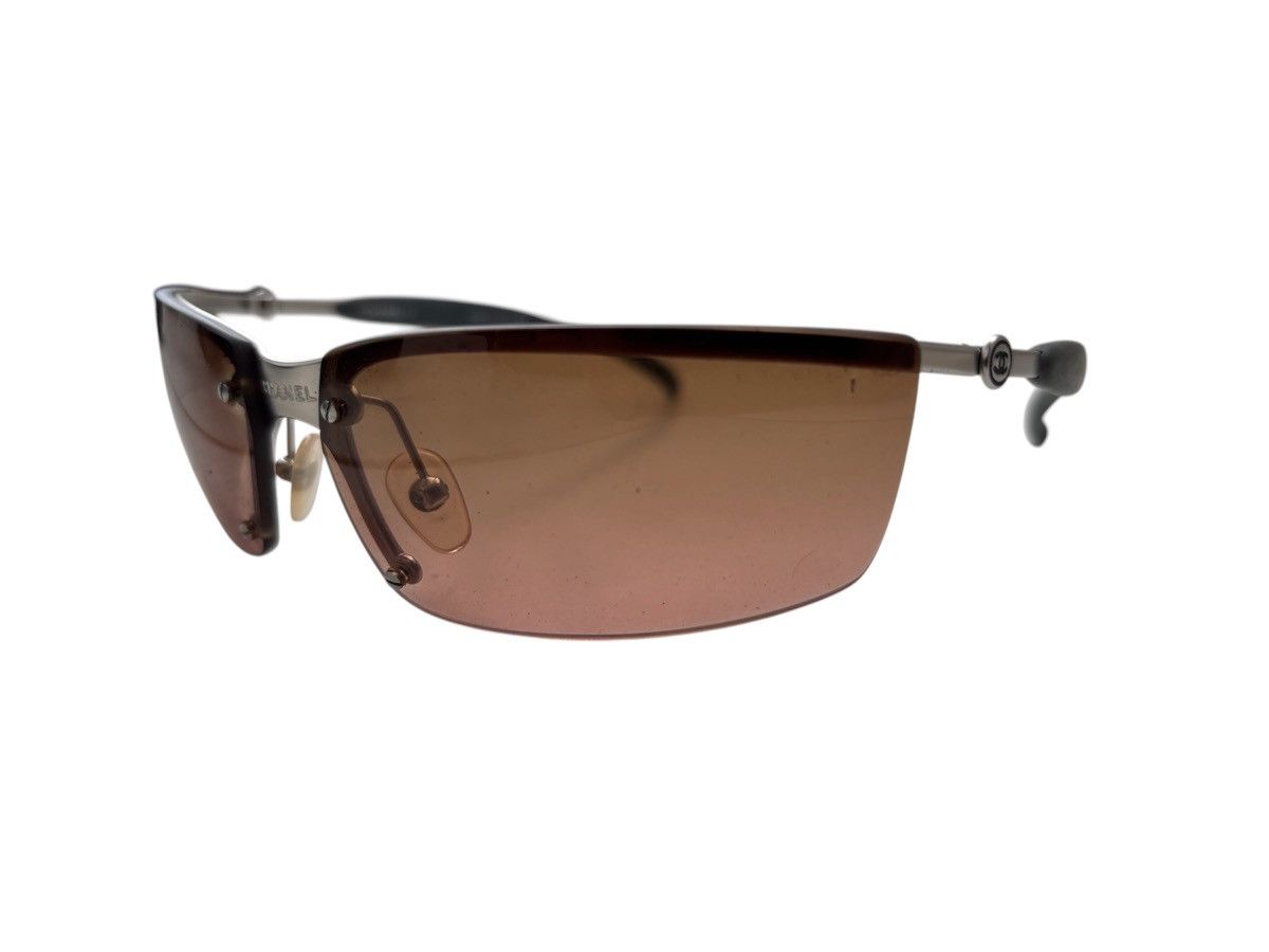 Chanel Vintage Rimless Shield Sunglasess 4008 Size ONE SIZE - 7 Thumbnail