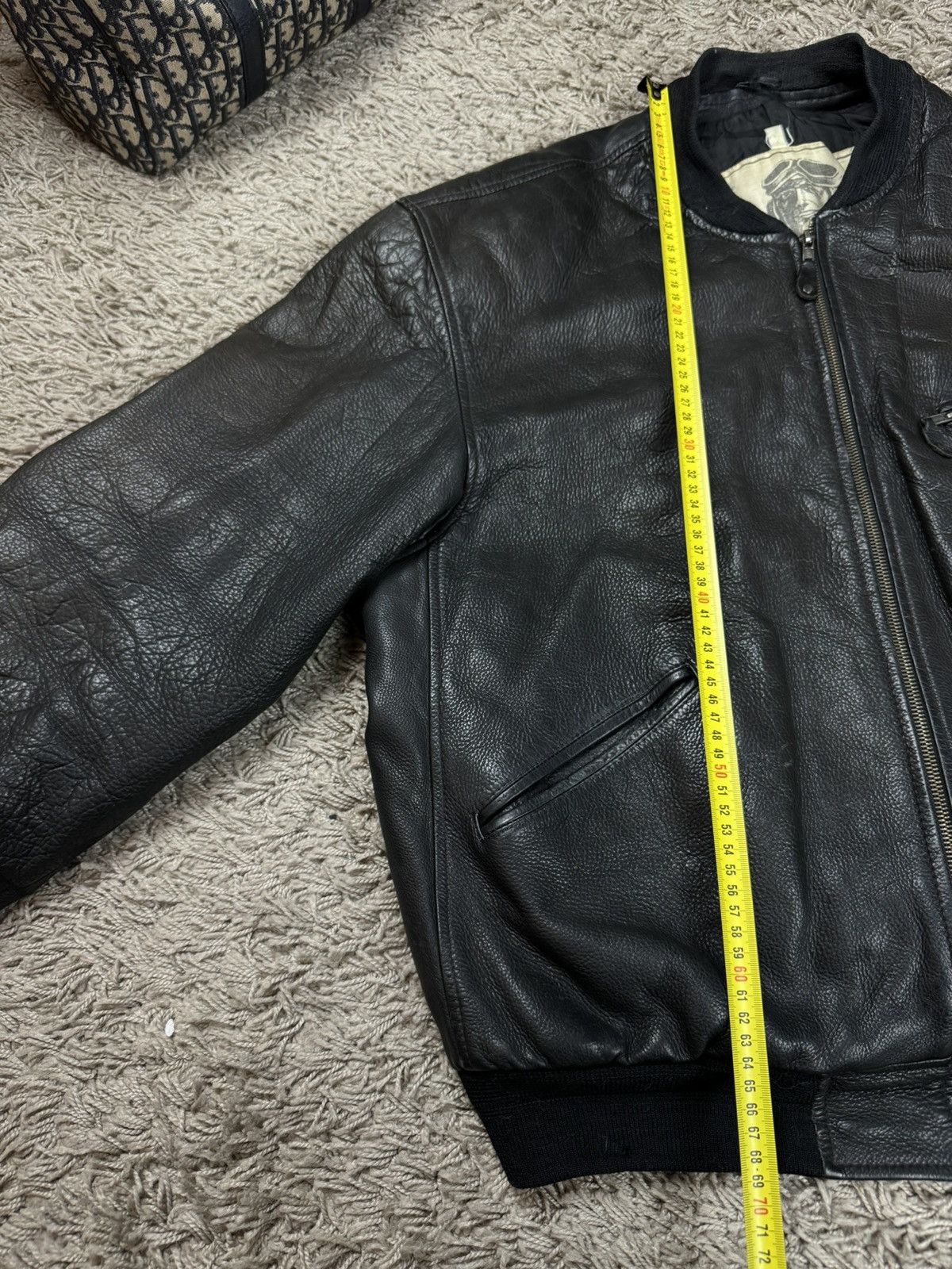 Vintage Vintage leather bomber jacket 90s original retro casual item Size US L / EU 52-54 / 3 - 4 Thumbnail