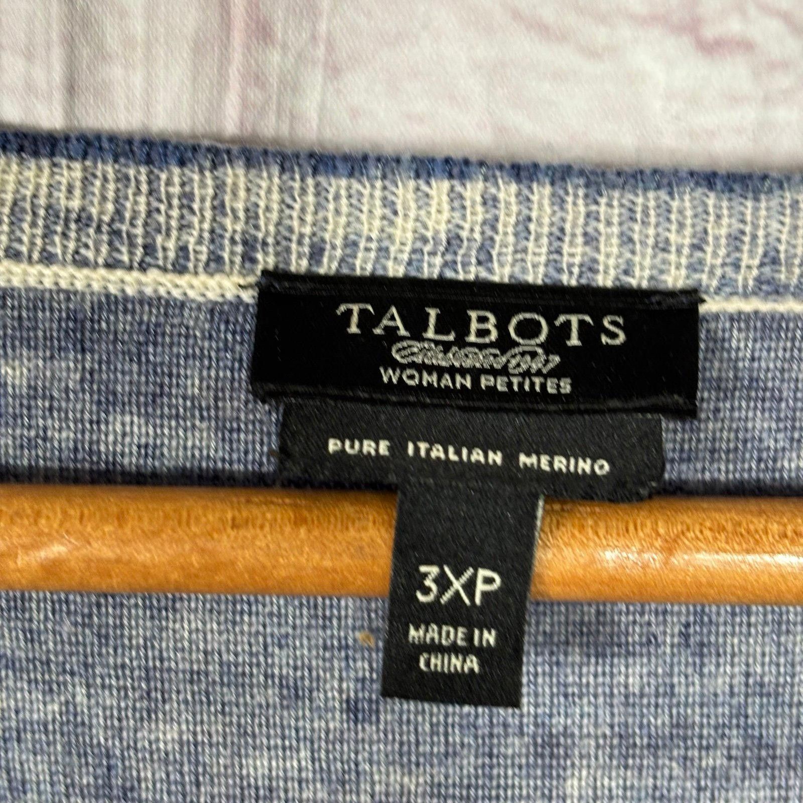 Other Talbots Paisley Merino Wool V-Neck Sweater 3XP Size M / US 6-8 / IT 42-44 - 5 Thumbnail