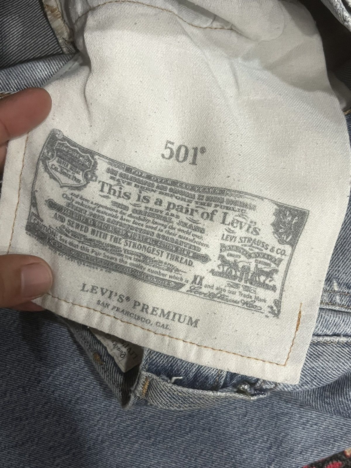 Levi's Levi’s 501 Big E Red Tab USA Flag Label Non Selvedge Jeans Size US 30 / EU 46 - 20 Thumbnail