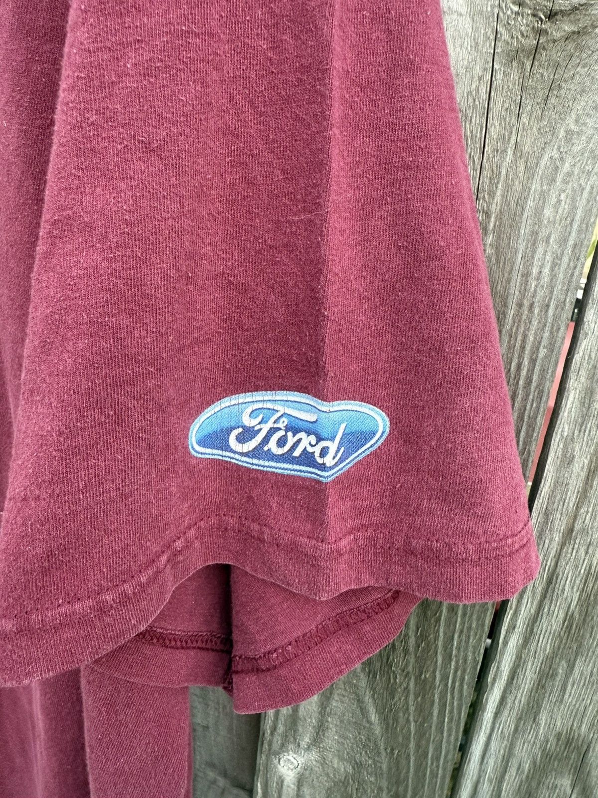 Ford × Vintage Vintage Y2K Ford Racing Cobra Maroon Tshirt Size US XXL / EU 58 / 5 - 4 Thumbnail