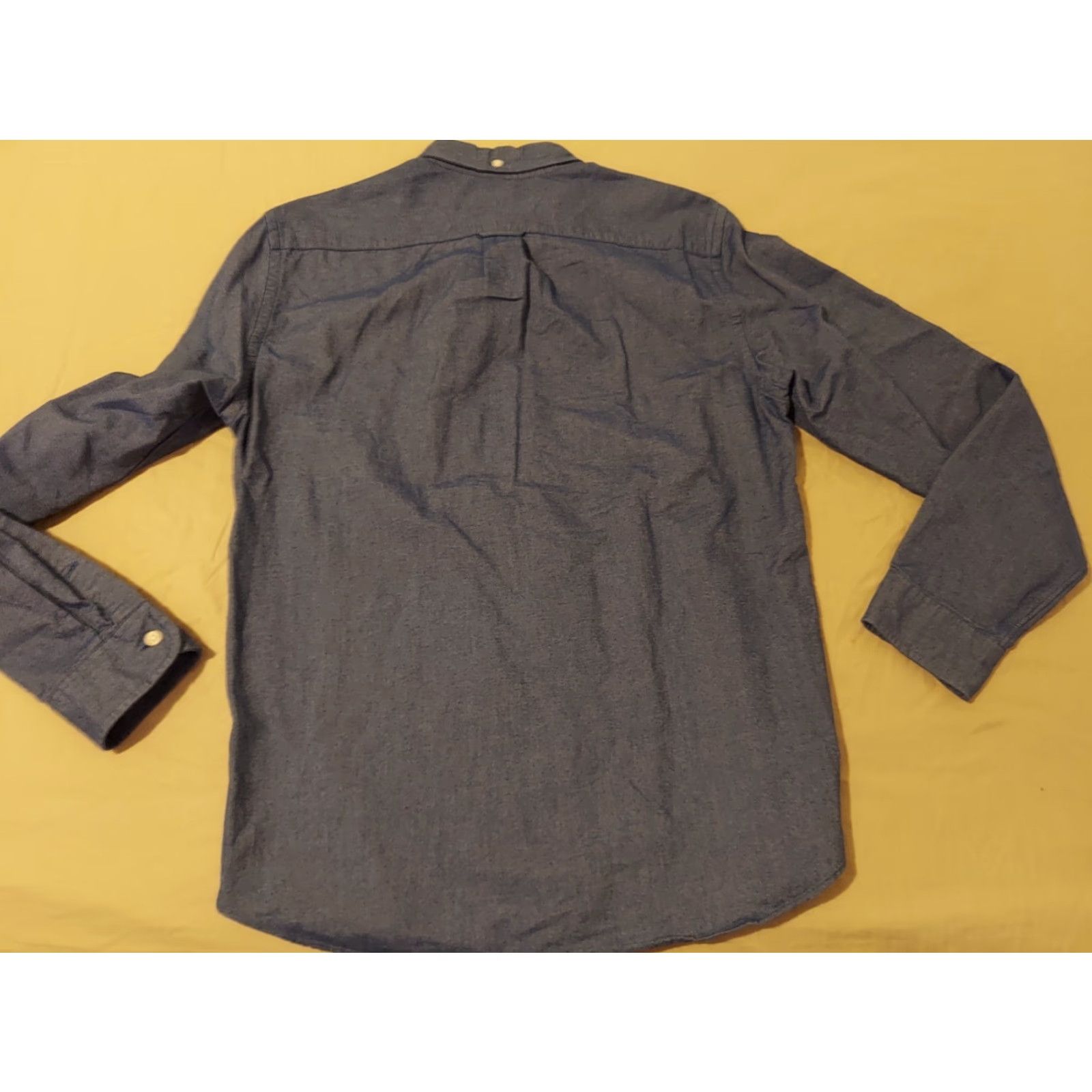 J.Crew Mens J. Crew Dress Shirt Slim Blue Cotton Button 15.5 Neck M Medium Regular Long Sleeve Vintage? No Size 40R - 4 Thumbnail