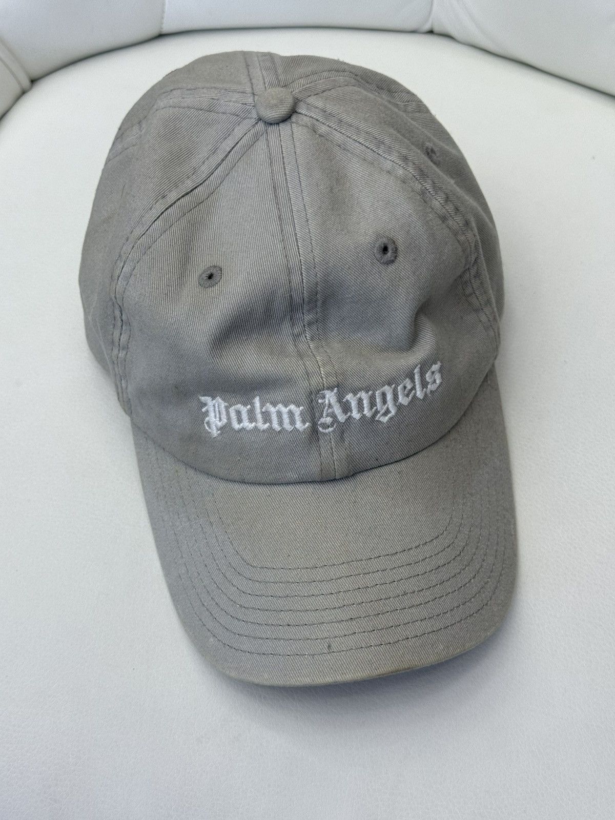 Palm Angels Palm Angels Mens Hat Pre Owned Grey Starp One Size Size ONE SIZE - 2 Thumbnail