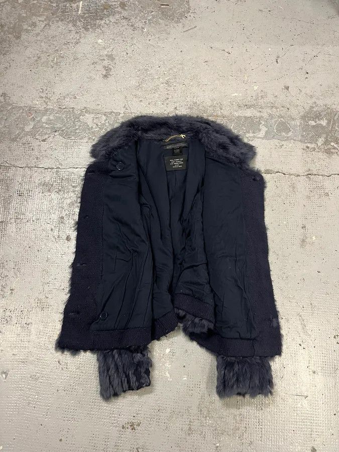 Marc Jacobs 2010s Marc Jacobs Navy Rabbit Fur Officer Jacket Size M / US 6-8 / IT 42-44 - 8 Thumbnail