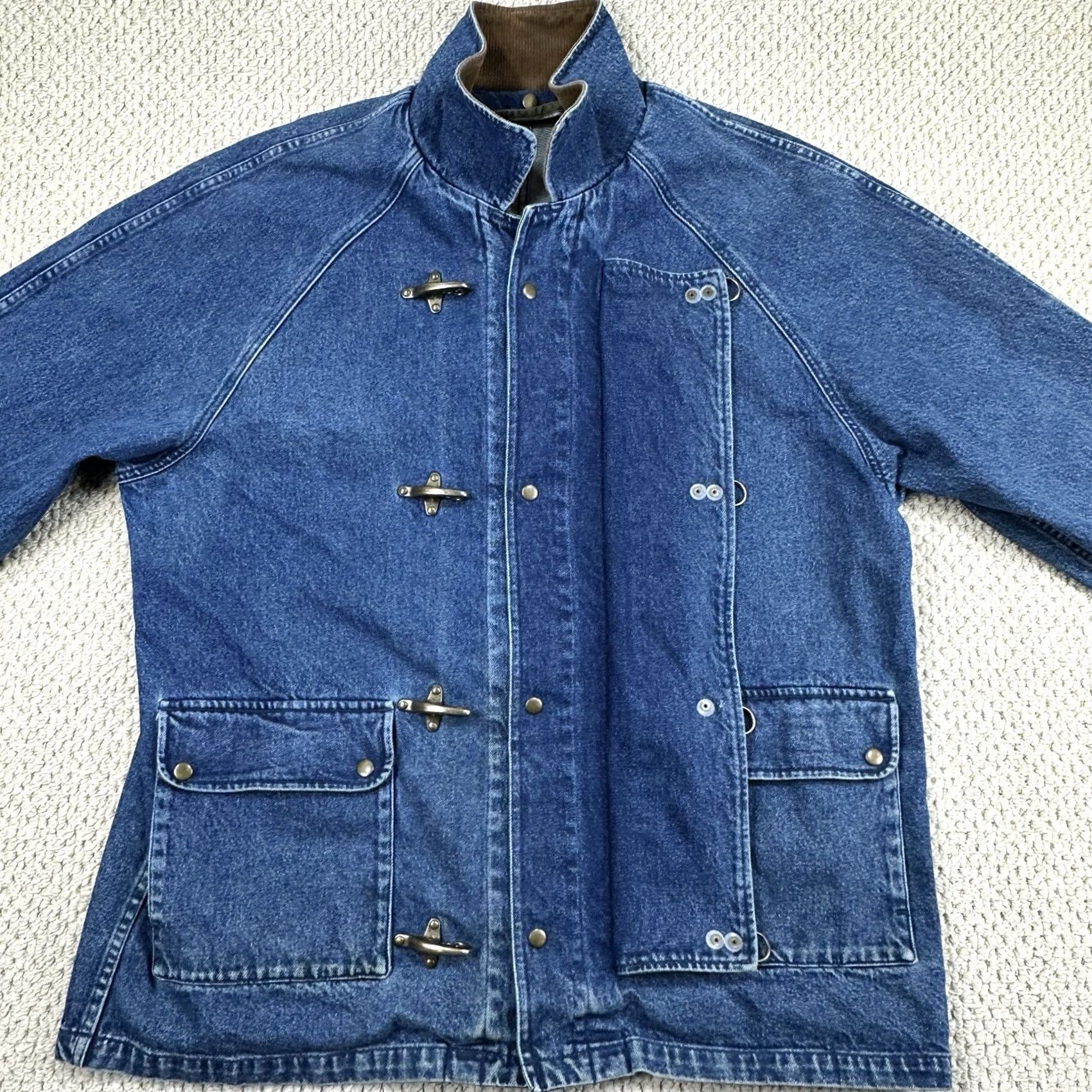 Gap VINTAGE Gap Denim Jacket Oversized Fit Blue 90s Jacket Mens L Blue Denim Jacket with Snap Closure Outer Shell Only Size US L / EU 52-54 / 3 - 3 Thumbnail