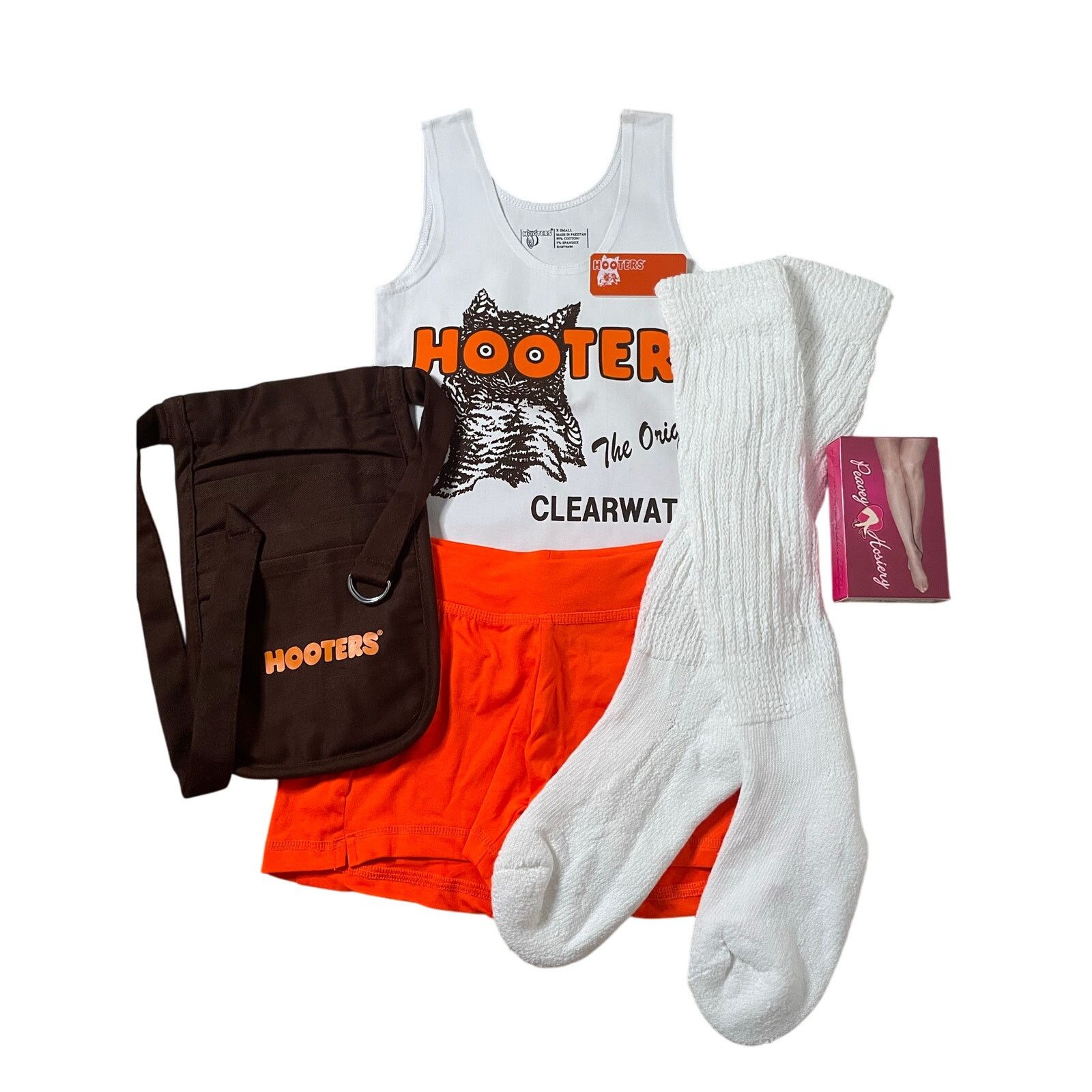 Other New Hooters Tank Shorts Pouch Name Tag Socks Pantyhose Xs Size XS / US 0-2 / IT 36-38 - 3 Thumbnail