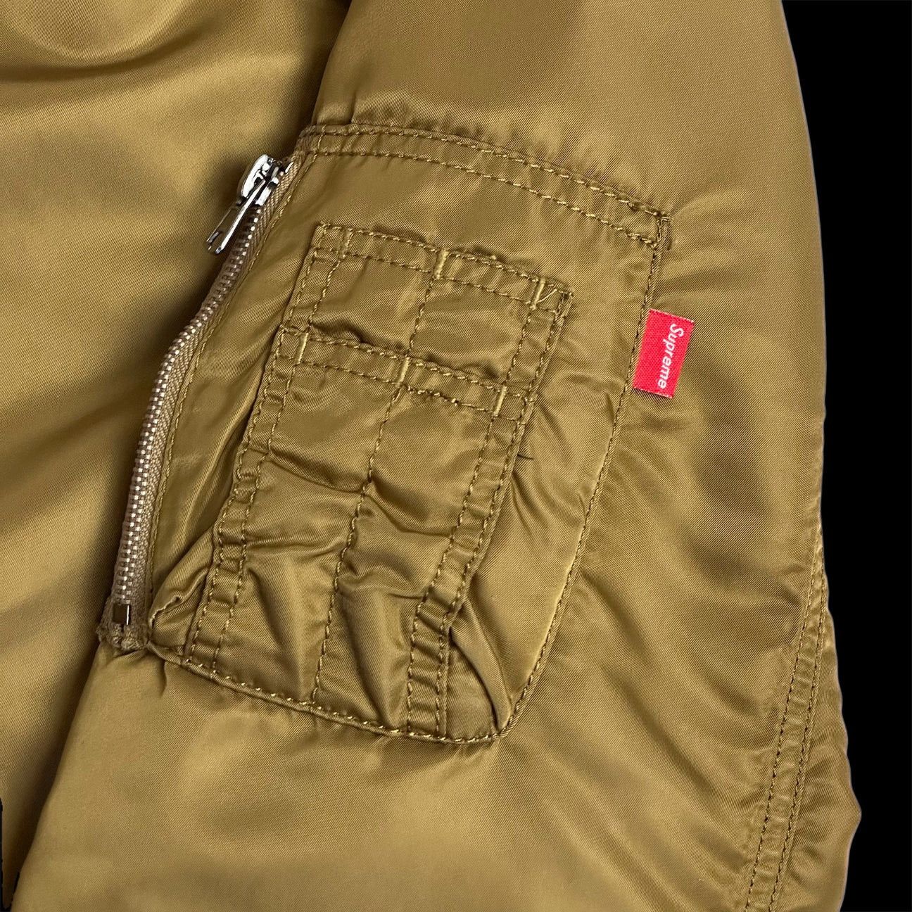 Supreme 2014 supreme blood chit ma-1 bomber jacket satin gold RARE Size US L / EU 52-54 / 3 - 3 Thumbnail