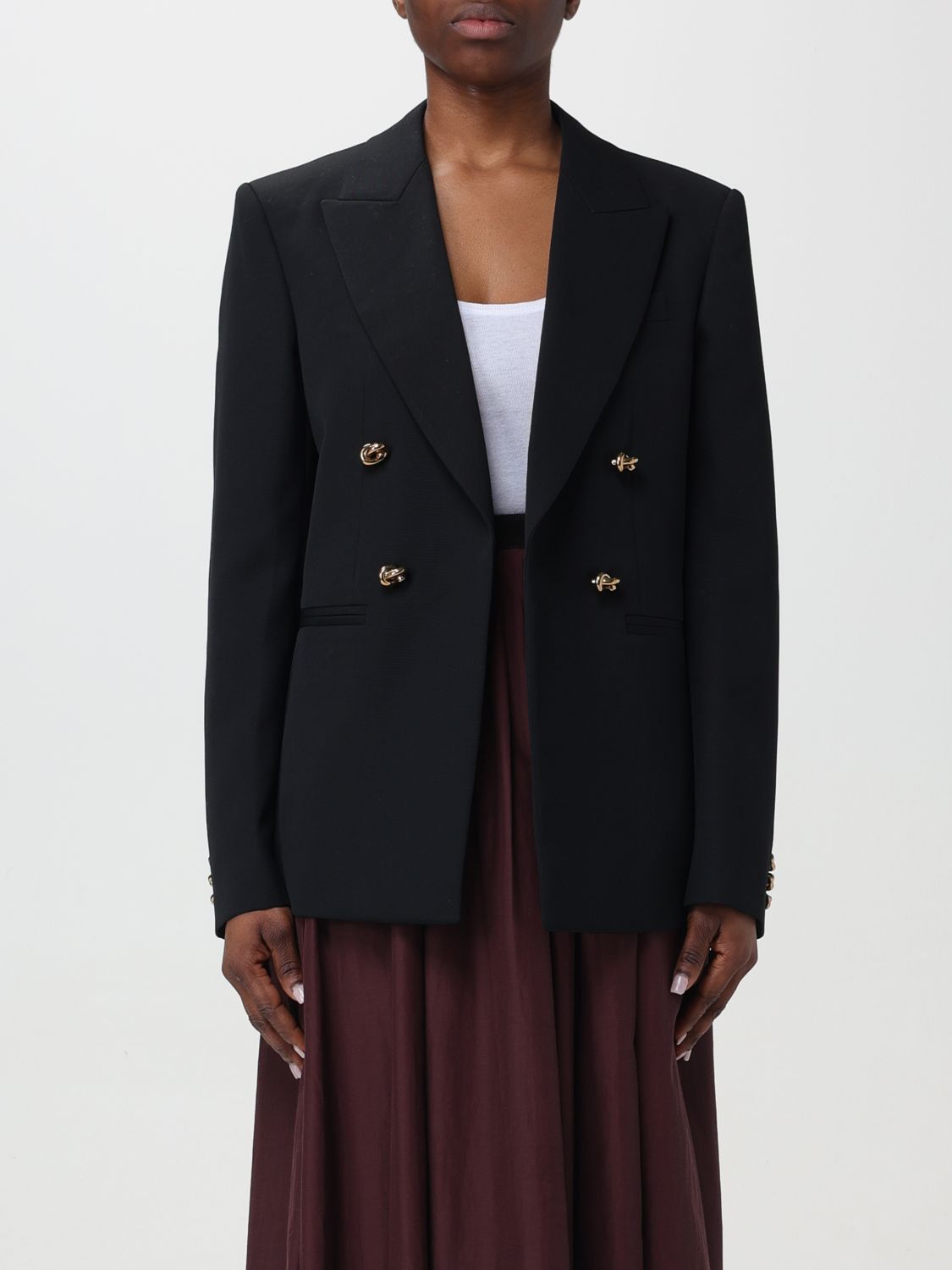 image of Bottega Veneta Blazer Woman Black, Women's (Size Medium)