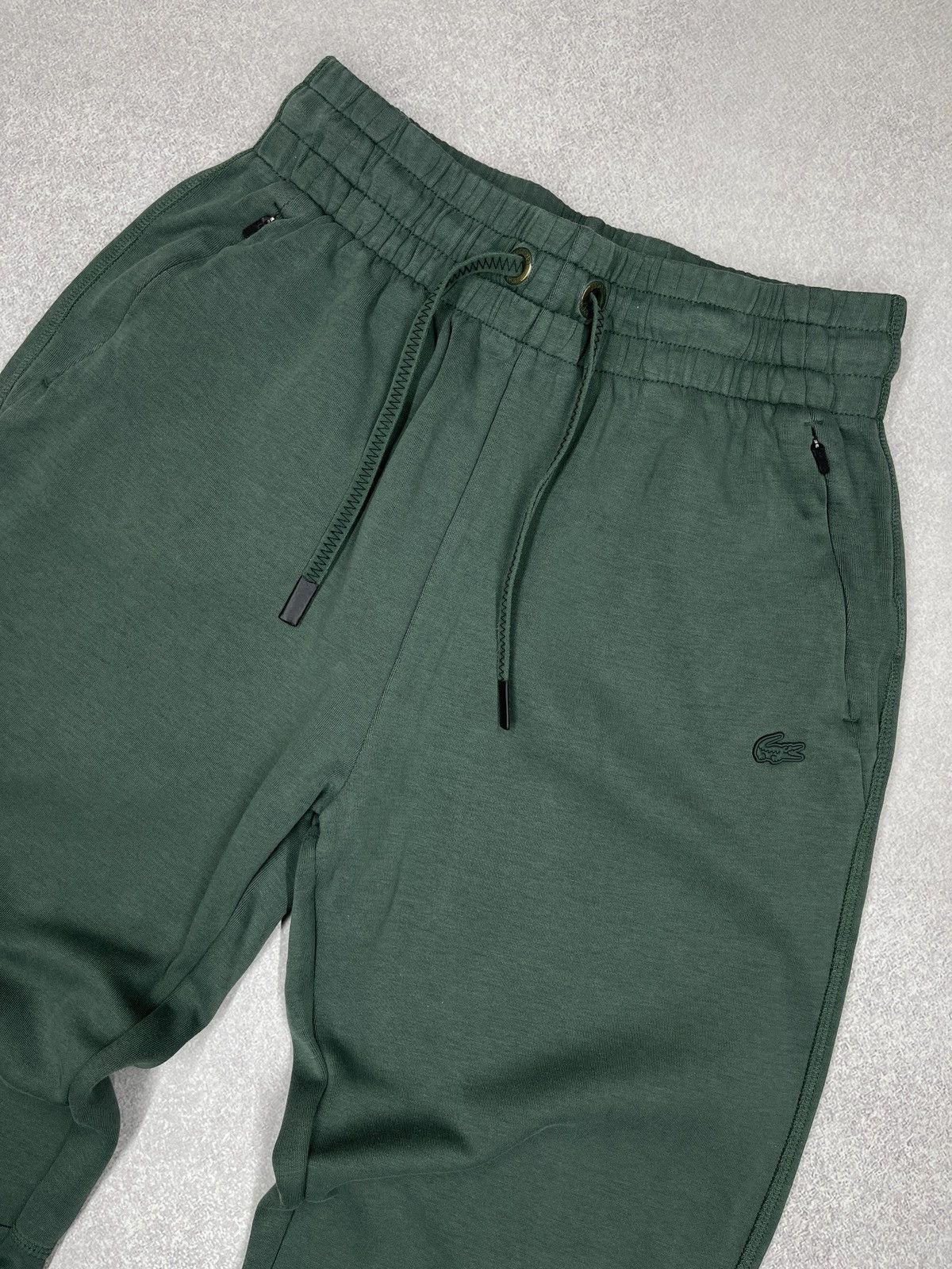Lacoste Womens Lacoste Sweatpants Green Double Logo Size 26" / US 2 / IT 38 - 3 Thumbnail