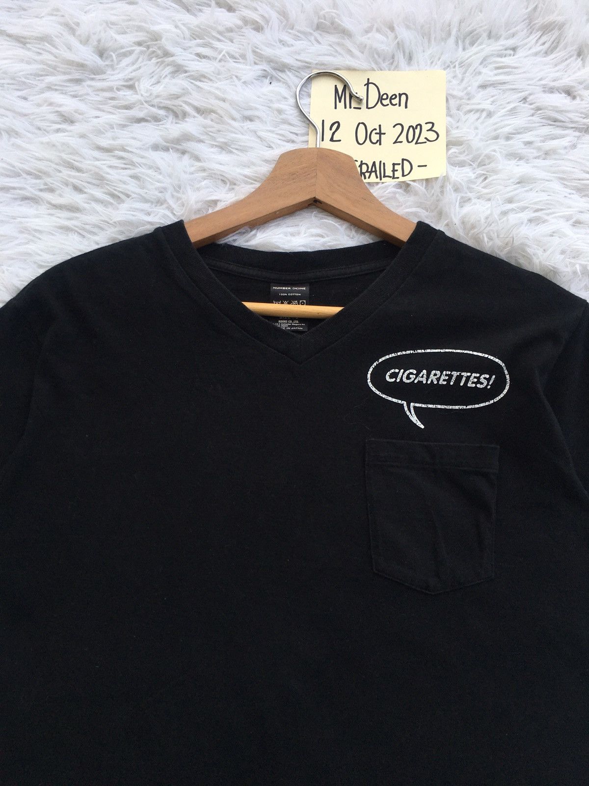 Number (N)ine × Takahiromiyashita The Soloist. Rare Number Nine Cigarettes  Tshirt