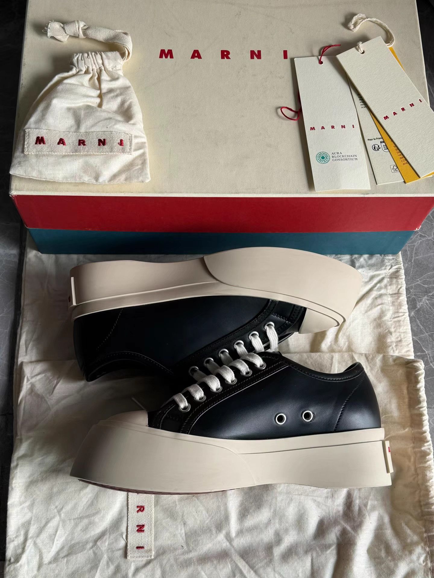 Marni Marni Pablo Lace-up Mary Jane Platform Shoes K6 Size US 6 / IT 36 - 7 Thumbnail