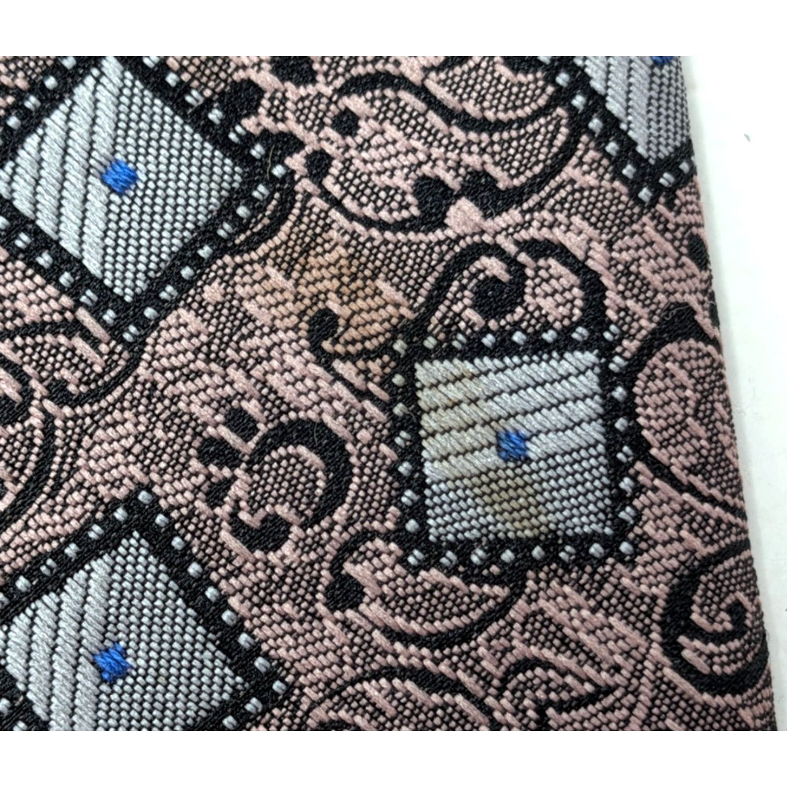 Vintage VINTAGE Towncraft Geometric Square Paisley Silk Polyester Mens Neck Tie Portugal Neck Tie Mens Vintage Geometric Paisley Tie Mens Portugal Size ONE SIZE - 6 Thumbnail