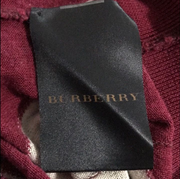 Burberry Burberry Sweater Mens Maroon Argyle Long Sleeve V-Neck Size US M / EU 48-50 / 2 - 6 Thumbnail