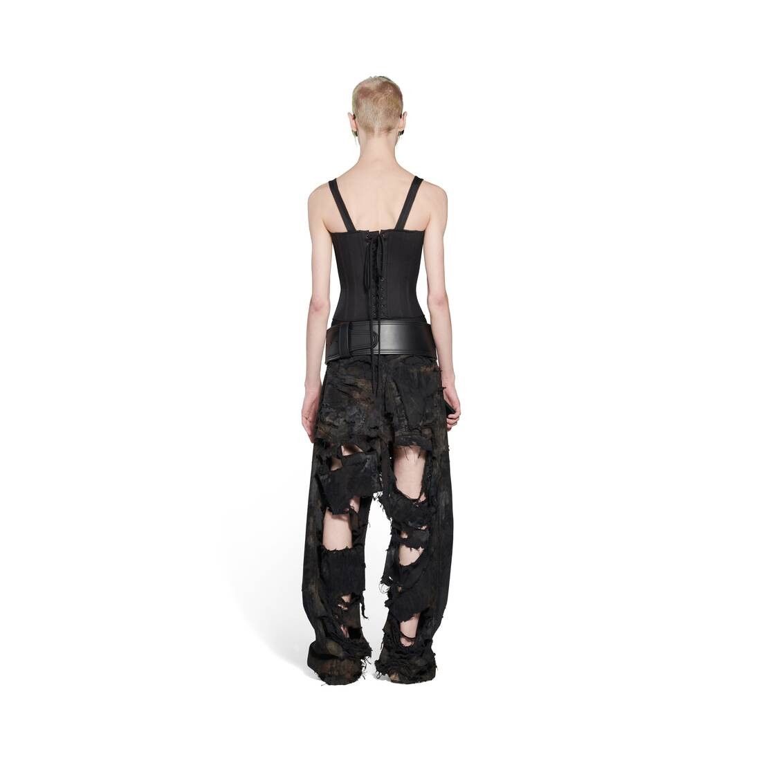 Balenciaga o1srvl11e0425 Dup / Tank Top Corset in Black Size US S / EU 44-46 / 1 - 5 Thumbnail