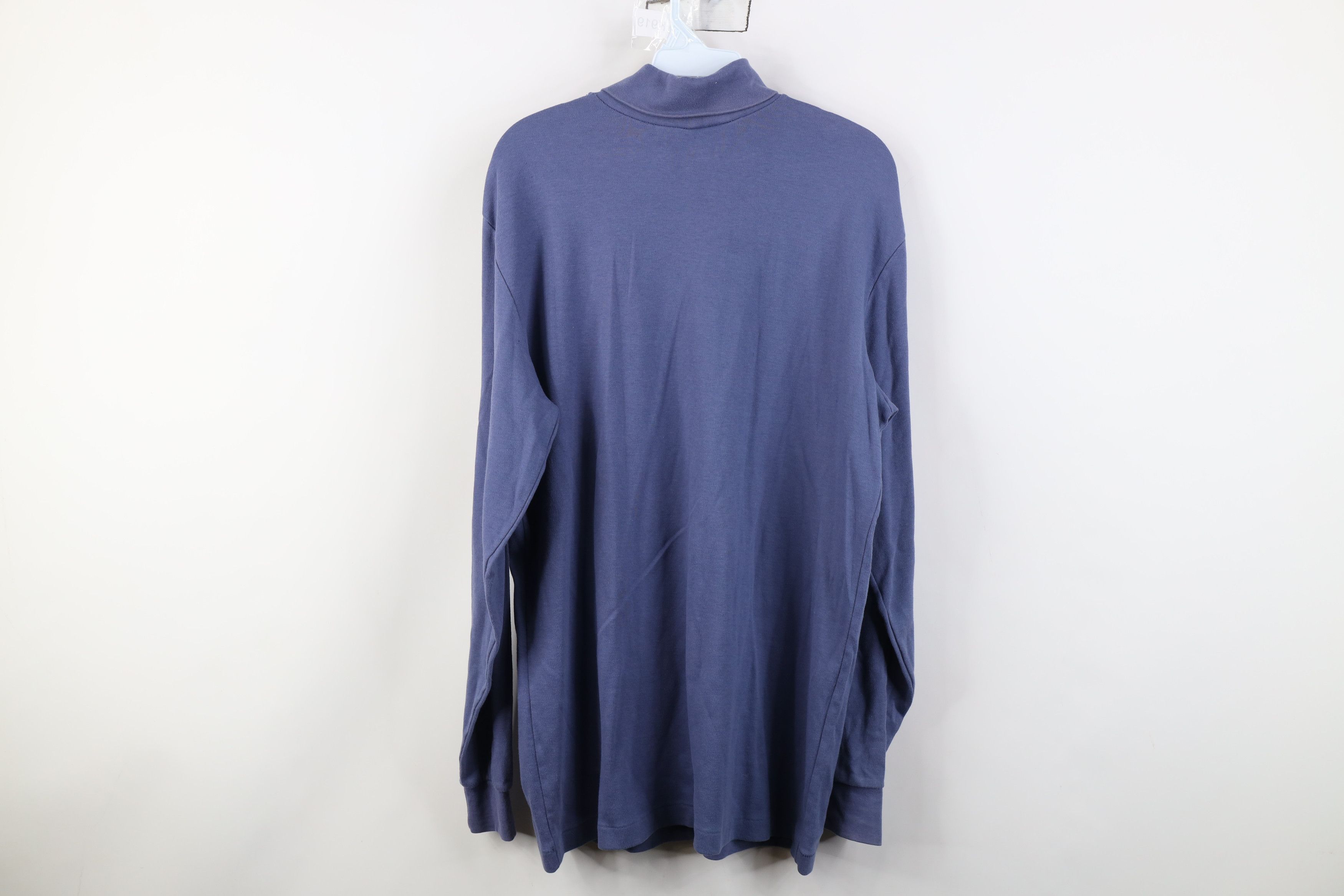 Vintage Vintage 90s Streetwear Blank Turtleneck Long Sleeve T-Shirt Size US L / EU 52-54 / 3 - 14 Thumbnail