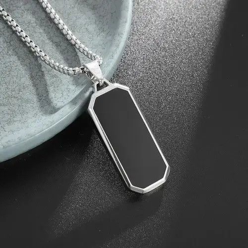Japanese Brand Classic Black Rectangular Necklace Size ONE SIZE - 1 Thumbnail