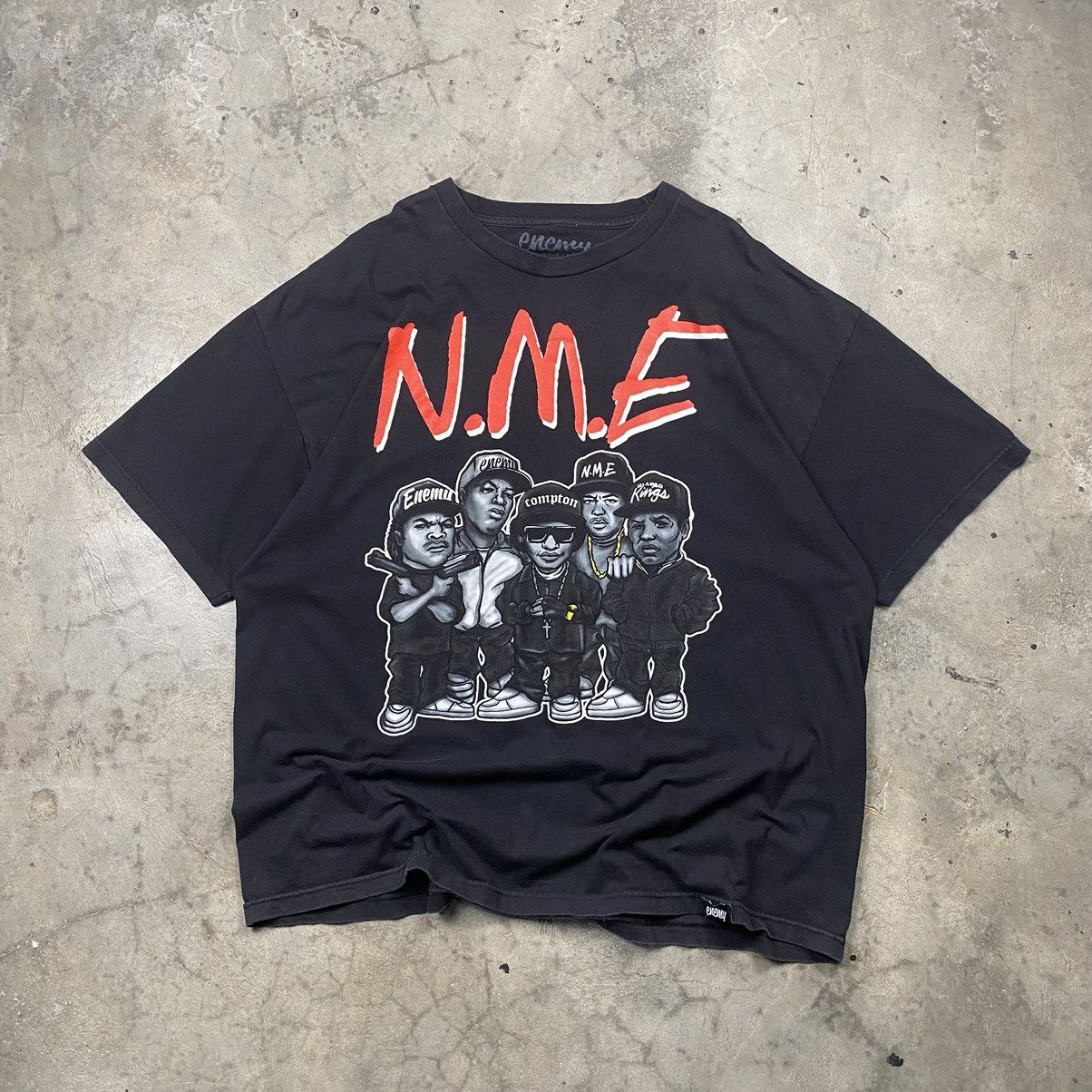 y2k NWA NME Enemy HipHop Merch Baggy Tee