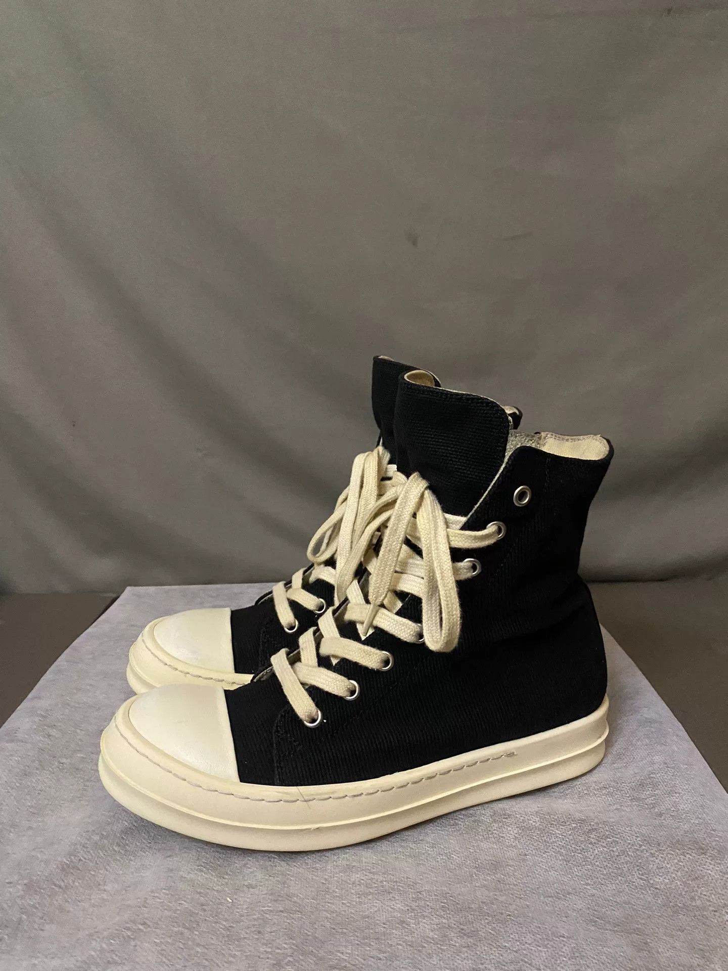 Rick Owens Rick Owens Black Converse Style Sneakers Size US 6.5 / EU 39-40 - 1 Thumbnail