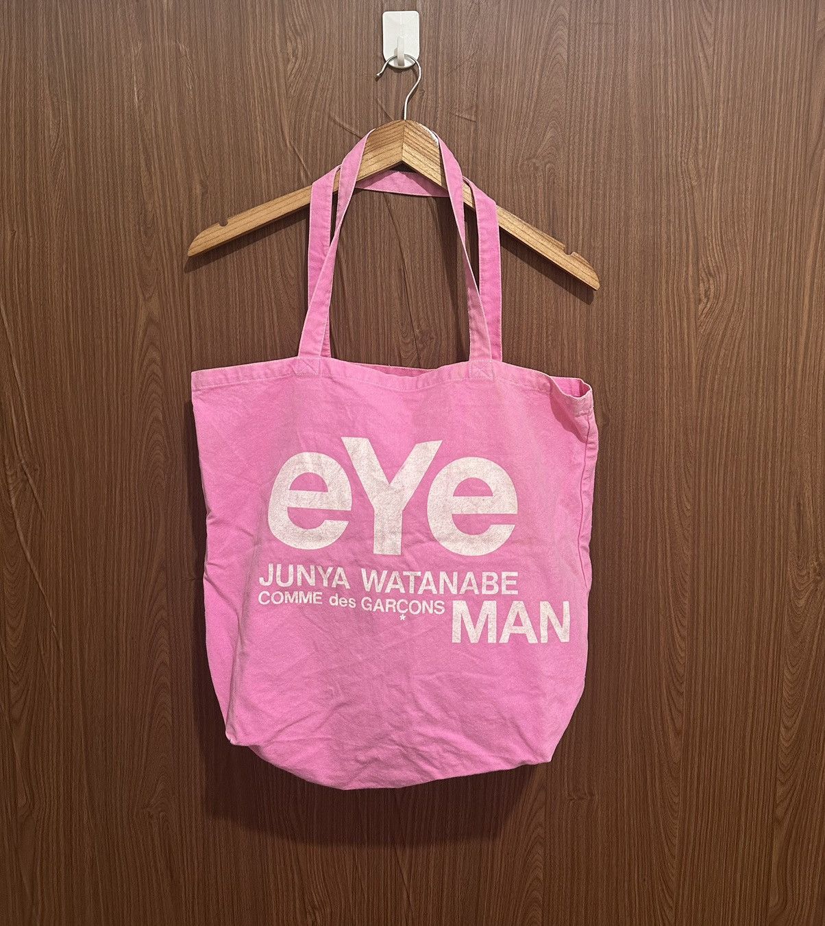 CDG x junya watanabe man eye pink totebag