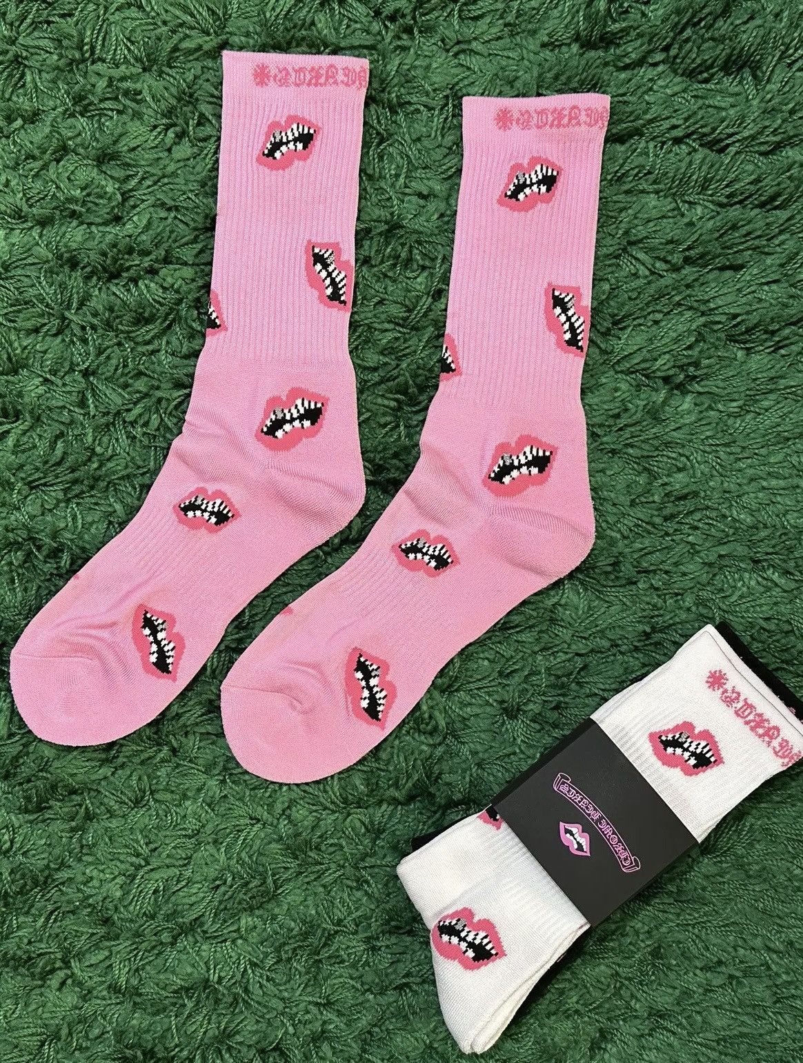 Chrome Hearts Pink Socks | Grailed