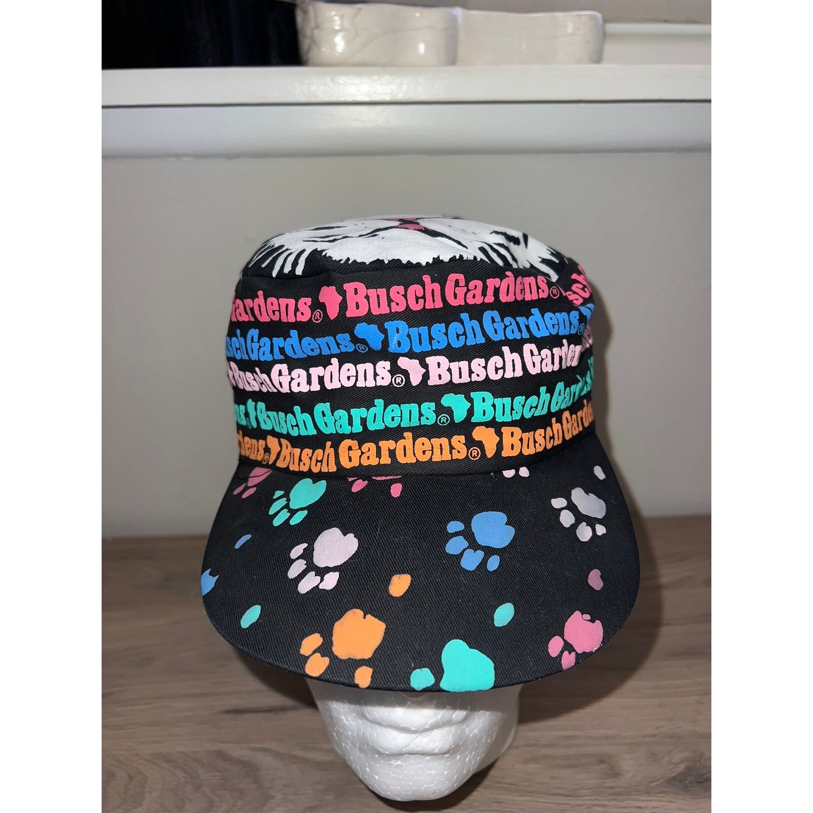 Vintage Vintage Busch Gardens Hat Headwear Cap White Tiger Painter Size ONE SIZE - 1 Thumbnail