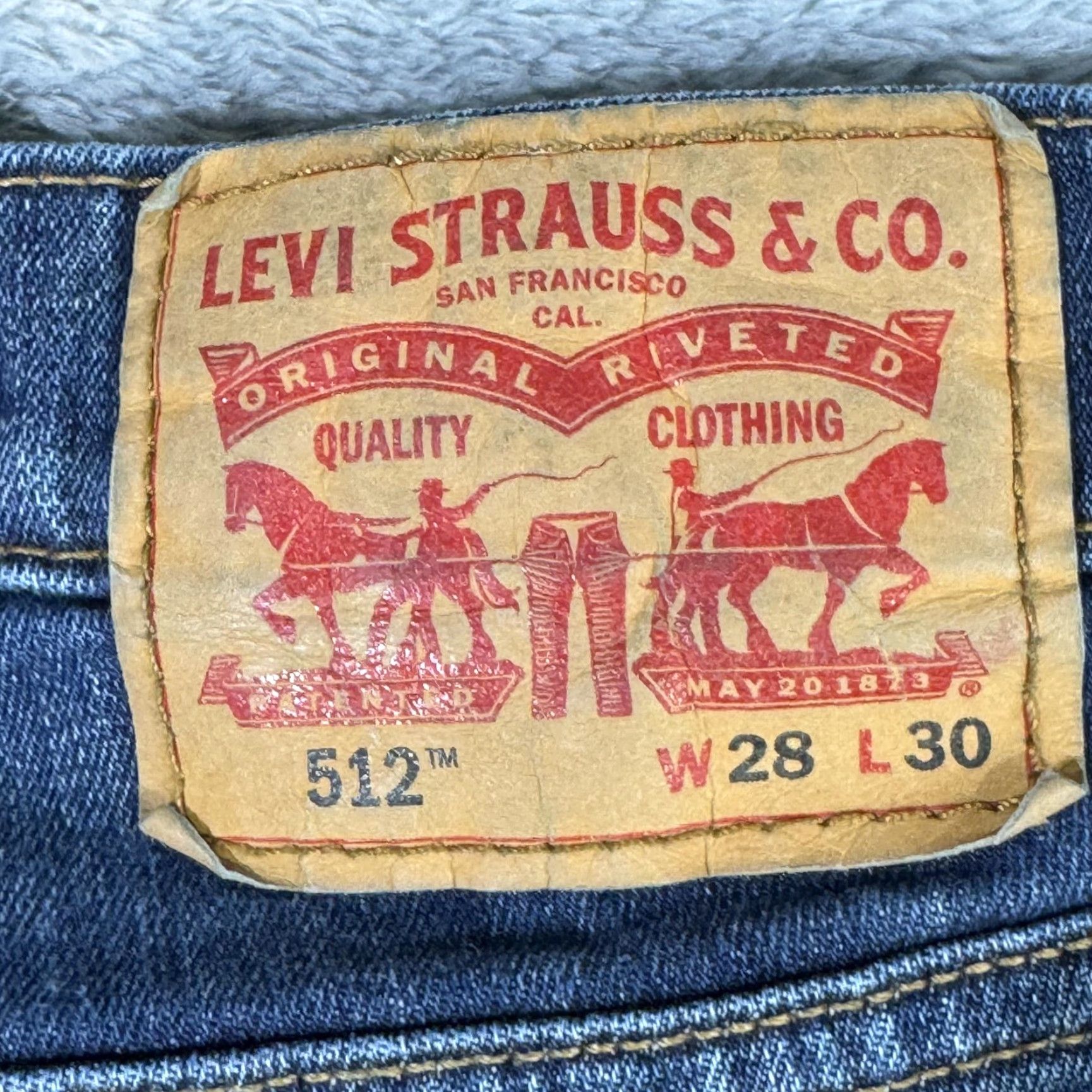 Levi's Levi's Jeans 512 Slim Tapered Stretch Denim 28x30 Blue Whiskered Levis 512 Jeans Mens 28x30 Blue Whiskered Slim Tapered Stretch Denim Pants Size US 28 / EU 44 - 3 Thumbnail