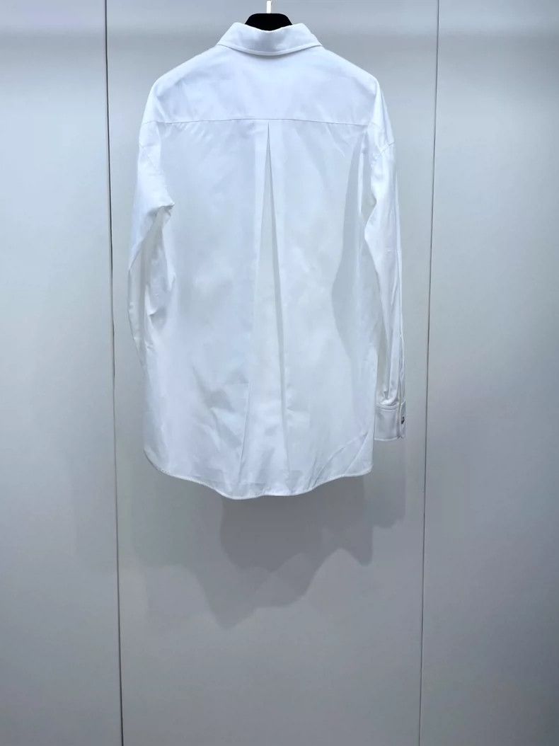 Chanel Chanel 24S new white long-sleeved shirt 2504-Nextarrow Size XXS / US 00 / IT 34 - 2 Thumbnail