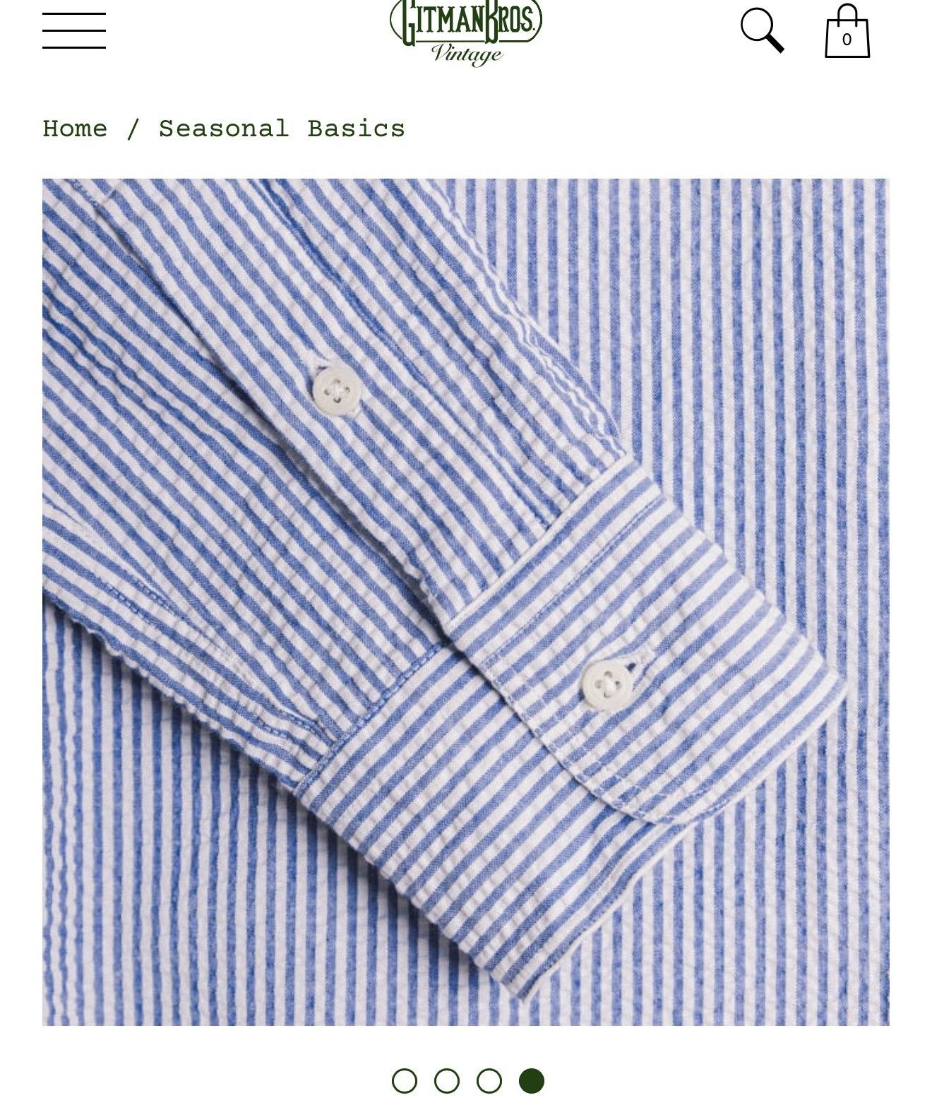 Gitman Bros. Vintage Gitman Bros Vintagr Blue Stripe Seersucker Shirt XXL Size US XXL / EU 58 / 5 - 4 Thumbnail