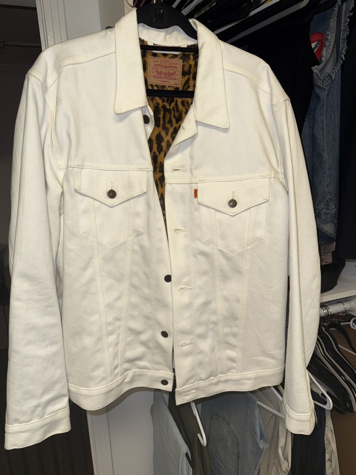 Supreme Leopard Denim Jacket | Grailed
