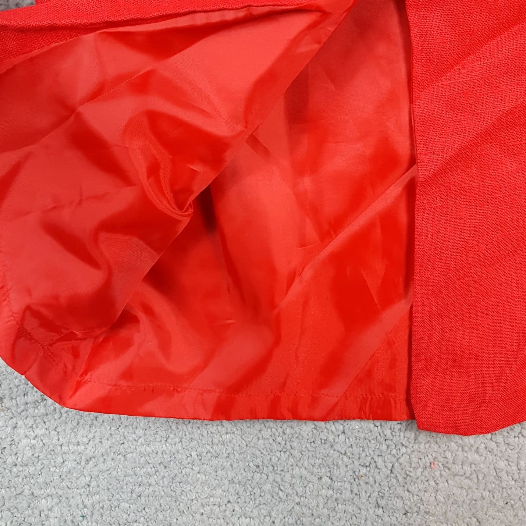 Vintage VINTAGE 80s Linen Pencil Skirt Women's Size 6 Red Long Zip Up Persona USA Made Adult Women Size 28" / US 6 / IT 42 - 4 Thumbnail