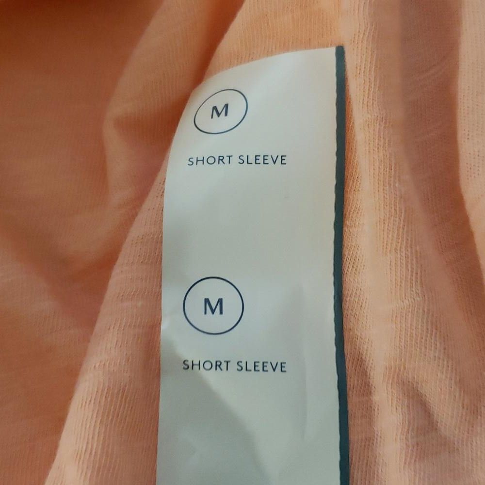 Designer CT606 NWT Ladies Peach Crew Neck Short Sleeve T-shirt M Size M / US 6-8 / IT 42-44 - 4 Thumbnail