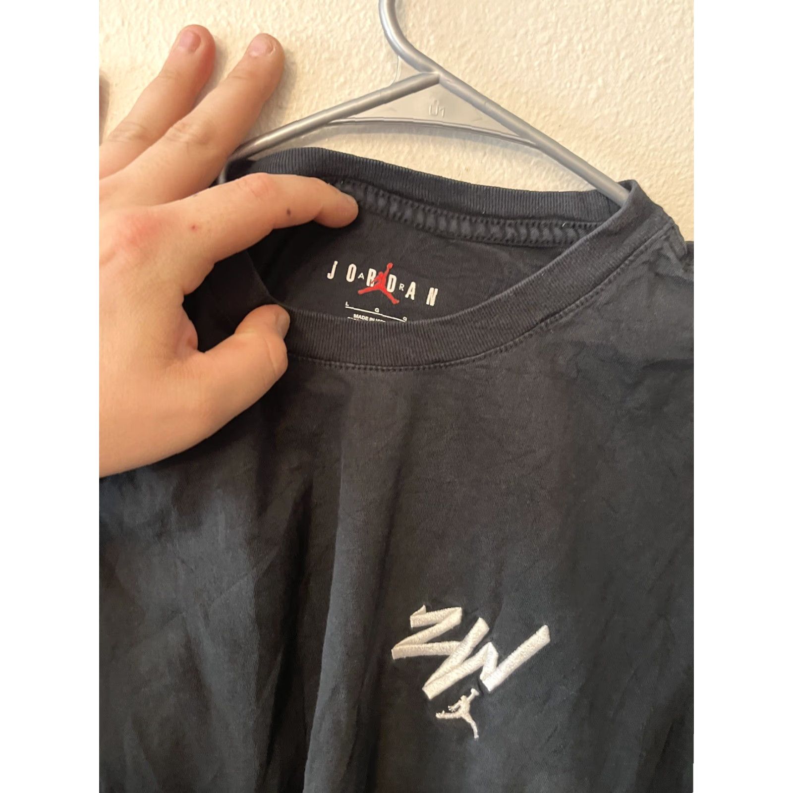 Jordan Brand Jordan T-Shirt Black Graphic Men's L Crew Neck Logo Jordan Size US L / EU 52-54 / 3 - 3 Thumbnail