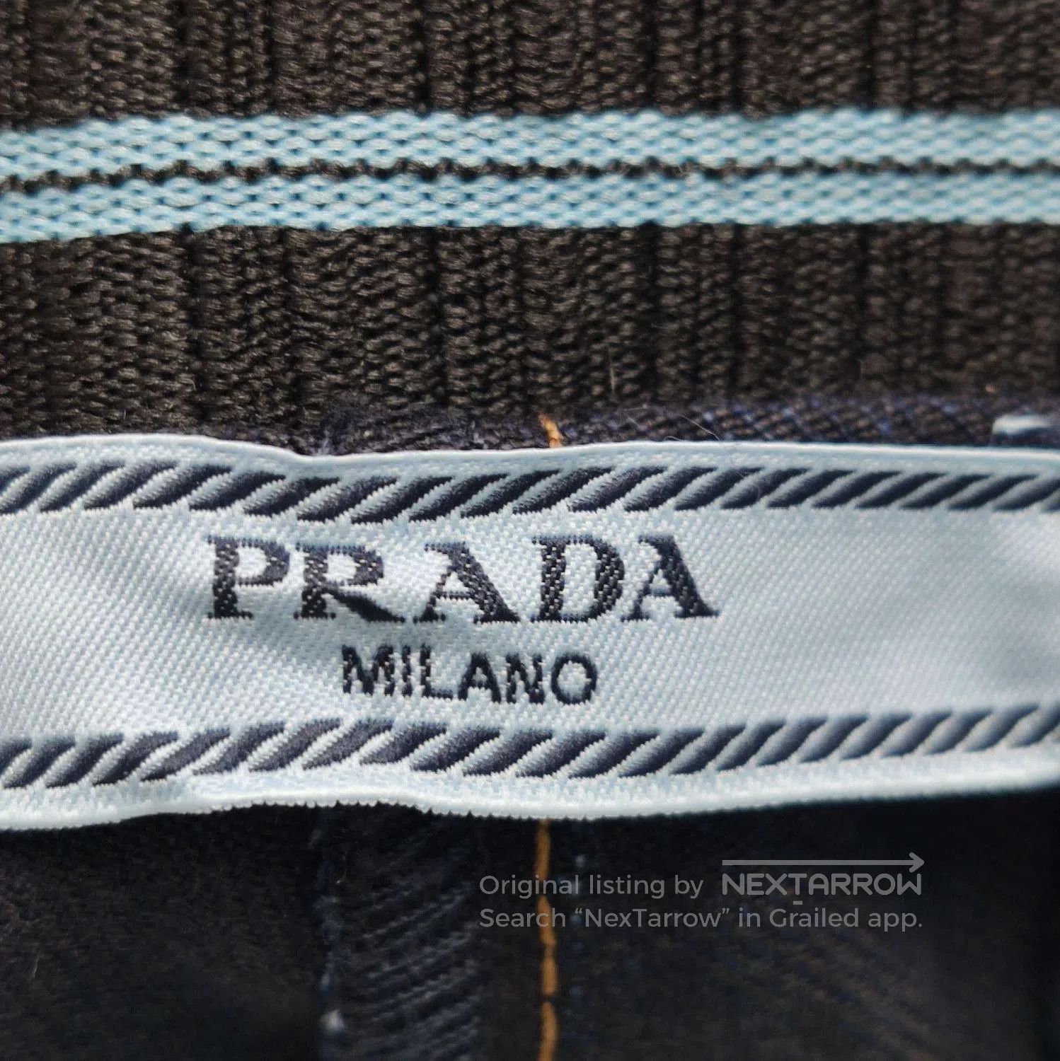 Prada Prada Logo Cotton Denim Trousers Size 38 . Size 37" - 4 Thumbnail