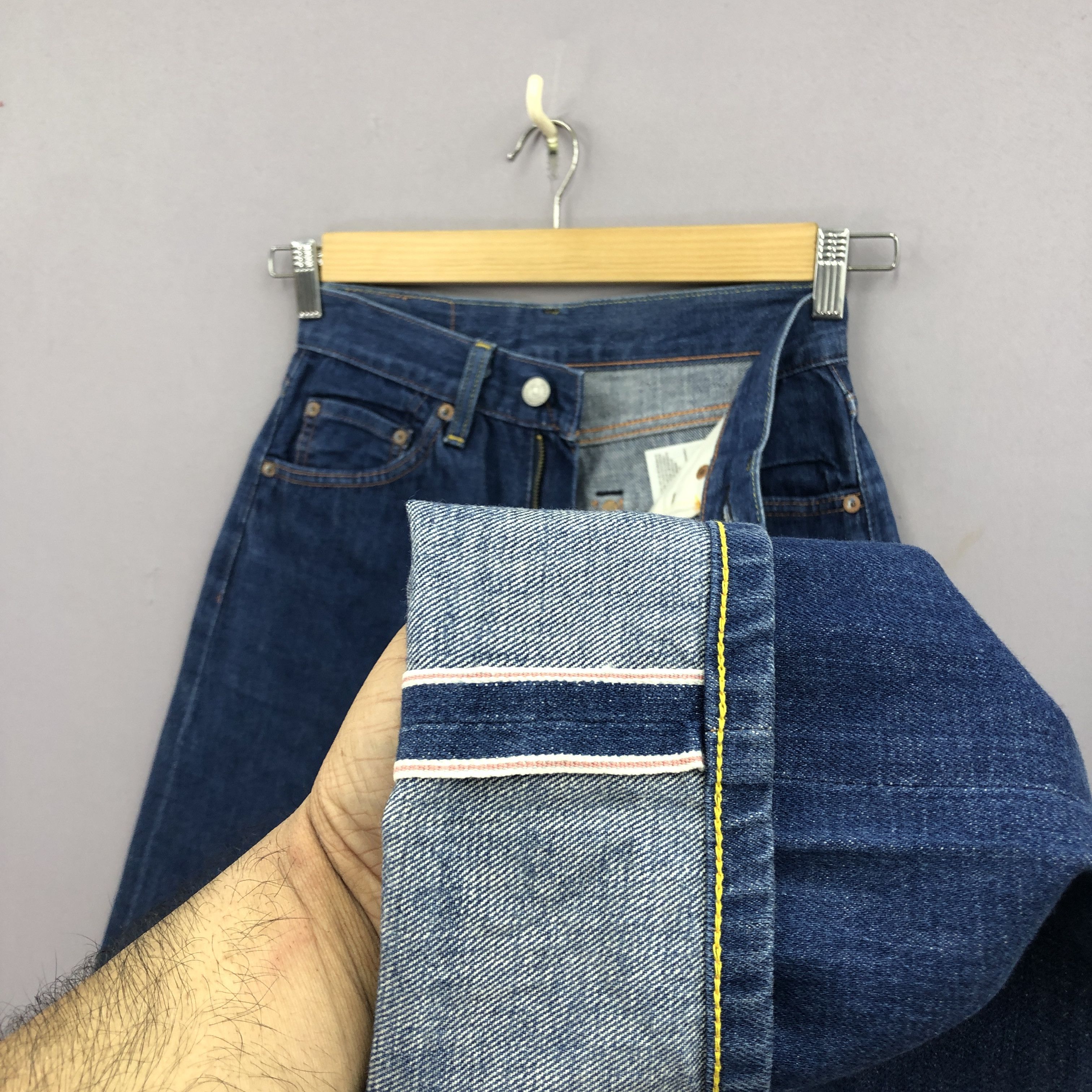 Levi's Vintage Levis 701 Selvedge Jeans Levi's Redline Denim Size 24" / US 00 / IT 34 - 9 Thumbnail