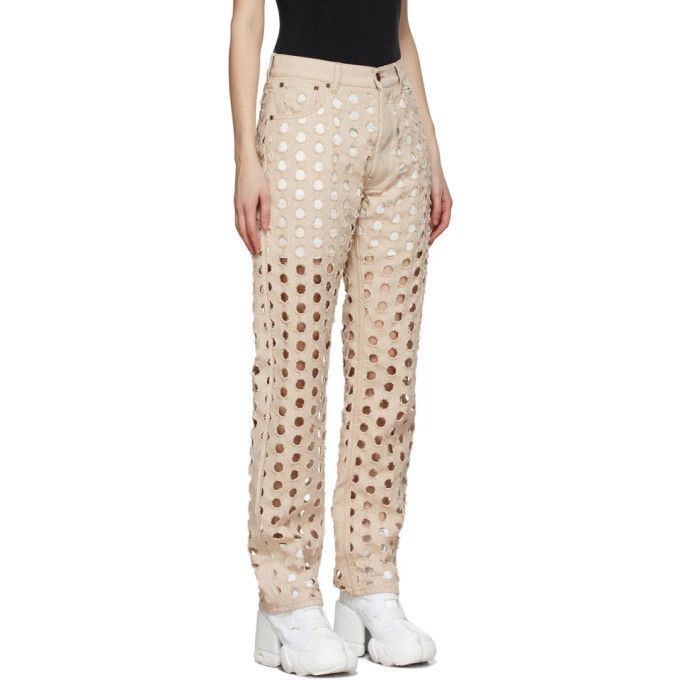 Maison Margiela o1y0625 Casual Pant in Beige Size 28" / US 6 / IT 42 - 2 Thumbnail