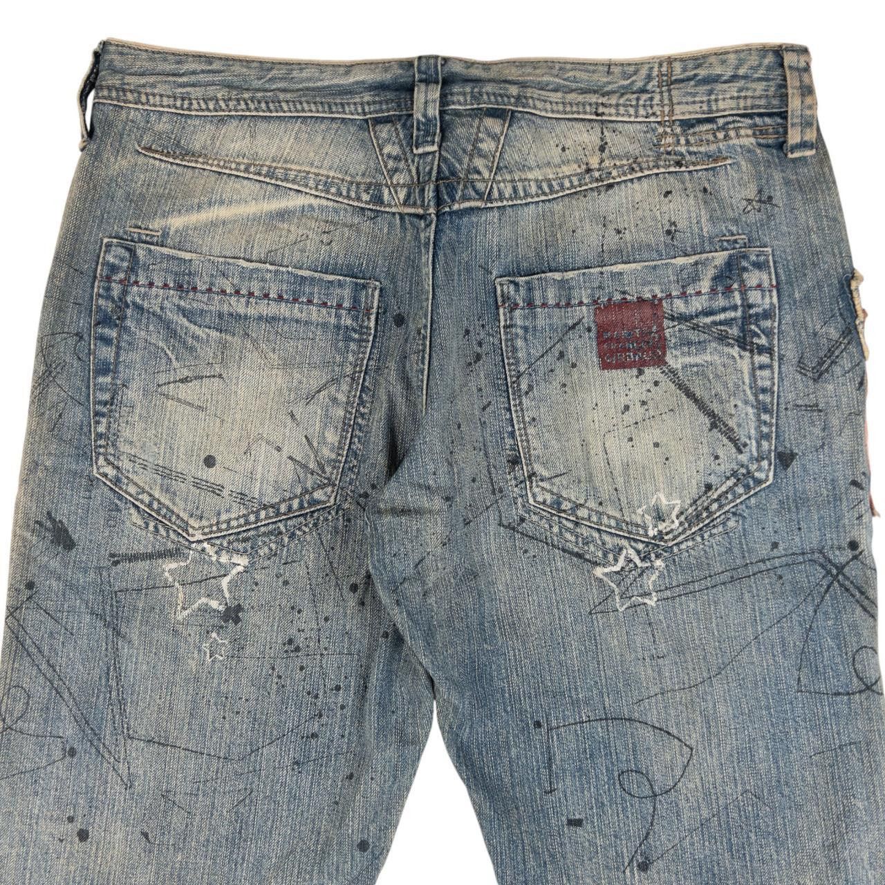 Marithe + Francois Girbaud Marithe + Francois Girbaud Splatter Denim Jeans Size W33 Size US 33 - 2 Thumbnail