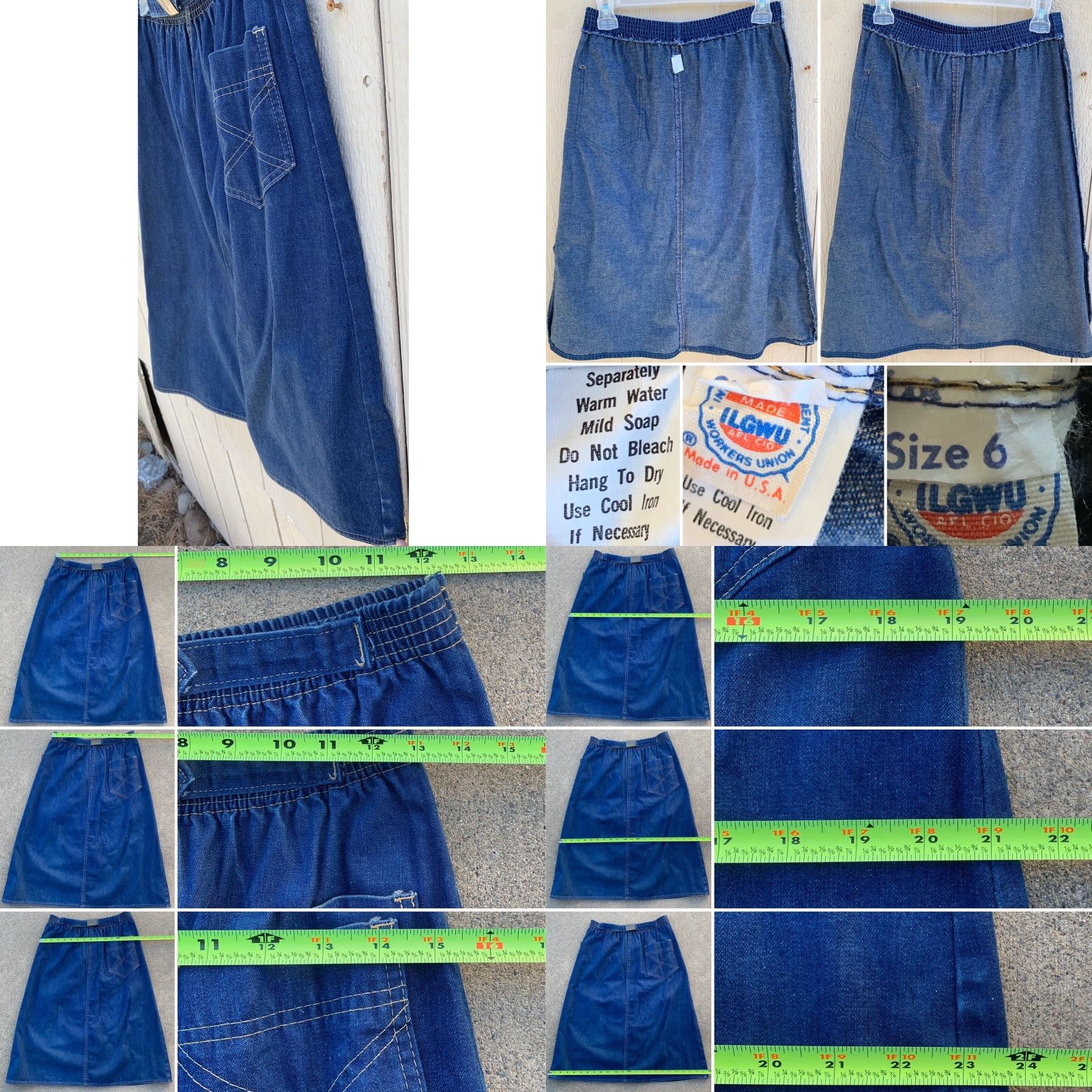 Vintage VINTAGE Sasson Denim Skirt 70s 80s 6 28” Waist Made In USA Union Label Blue Denim Skirt Womens Size 28" / US 6 / IT 42 - 8 Thumbnail