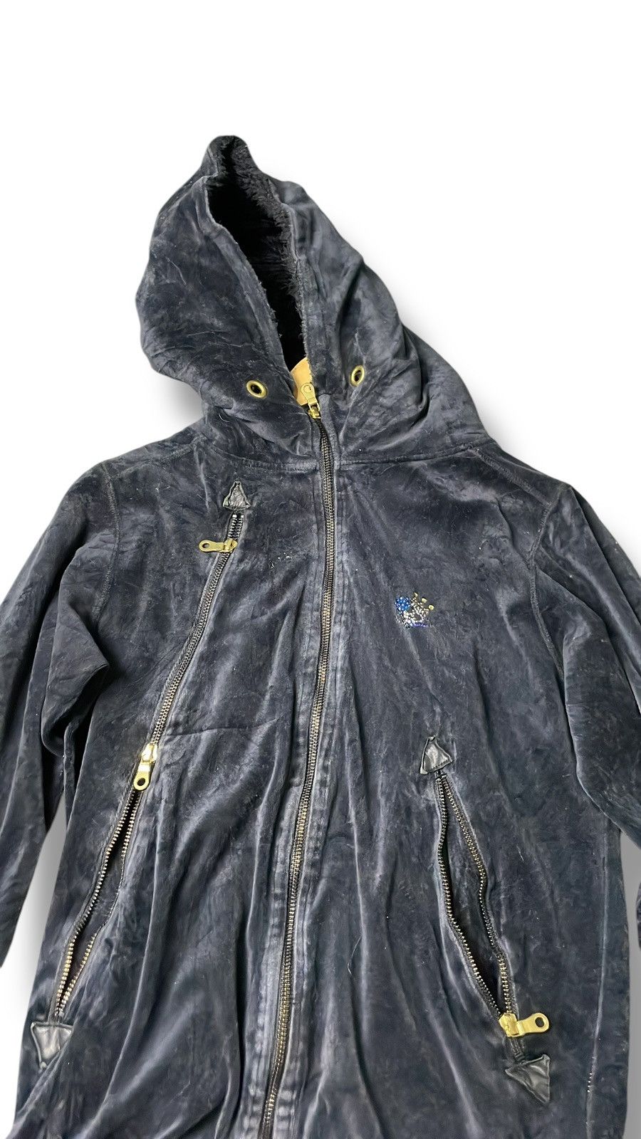Japanese Brand Japanese Brand Velvet Zipper Hoodies (63) Size US XXS / EU 40 - 2 Thumbnail