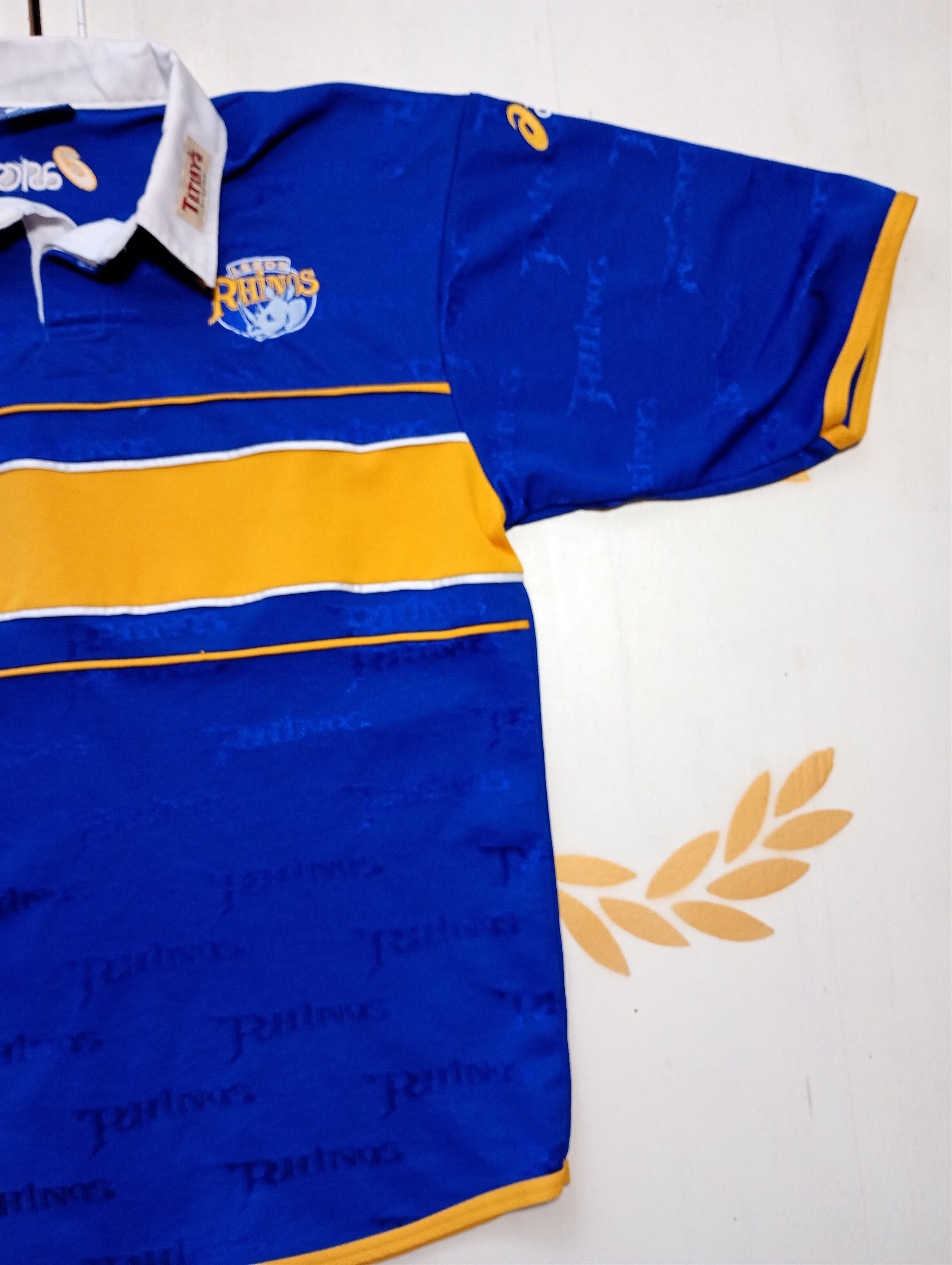 Asics Asiscs Leeds Rhinos Home Rugby Shirt 2000 Size US L / EU 52-54 / 3 - 7 Thumbnail
