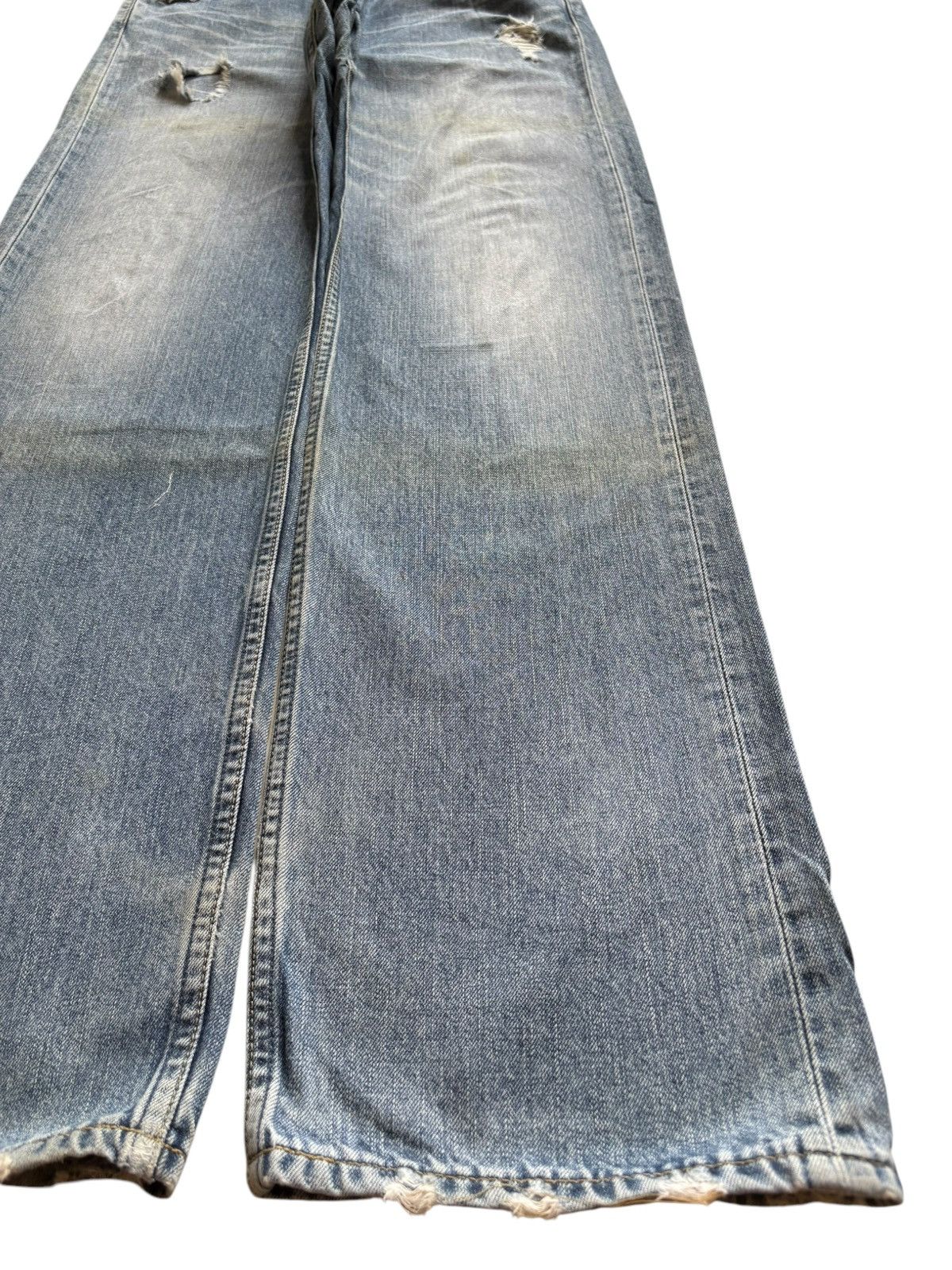 Levi's Vintage 90s Levis 503 Blue Wash Distressed Baggy Jeans Size US 33 - 7 Thumbnail