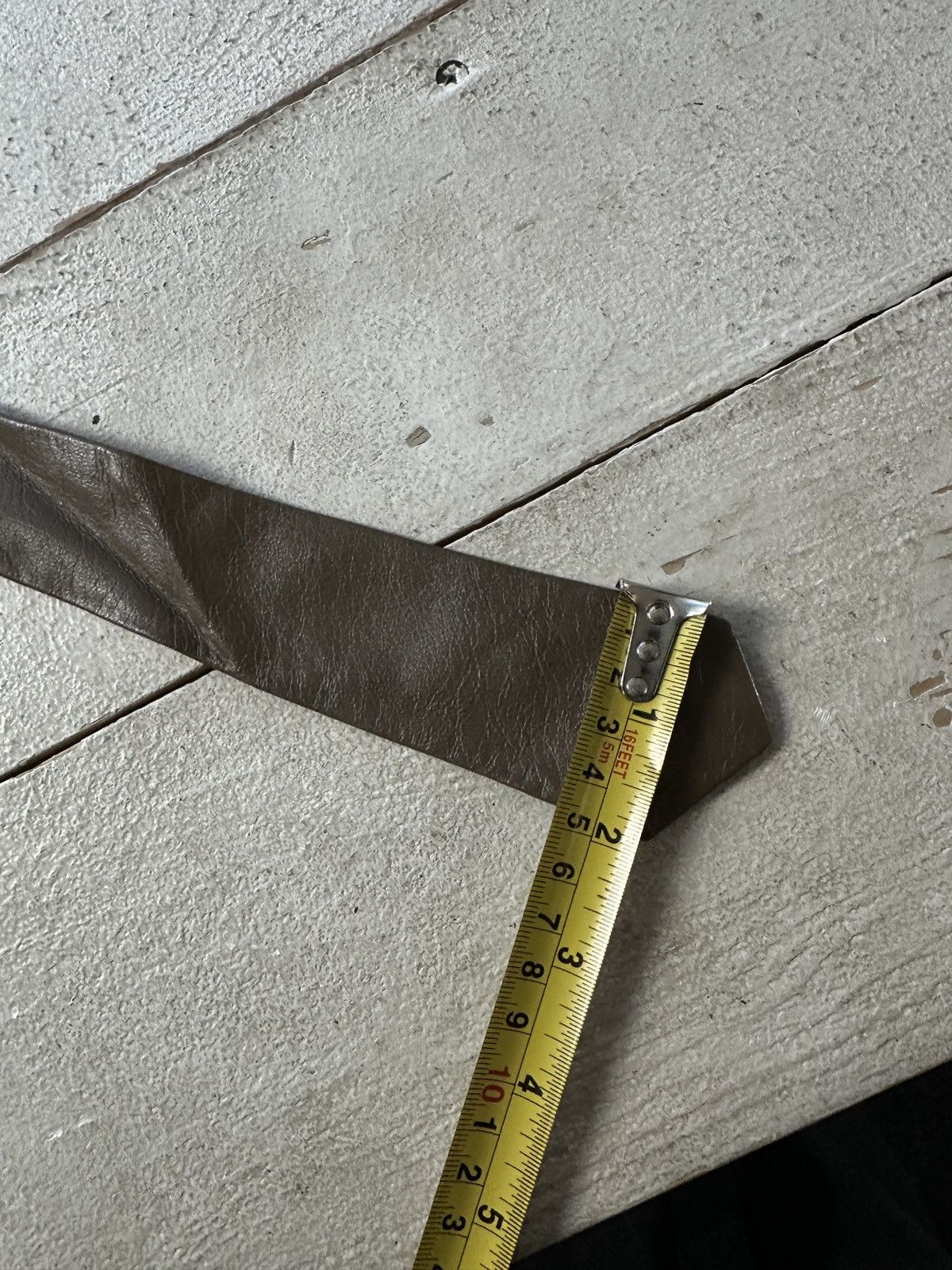 Other 🚨 LEATHER BROWN BEIGE ITALY Tie LUXURY VNTG RARE OLD MONEY Size ONE SIZE - 13 Thumbnail