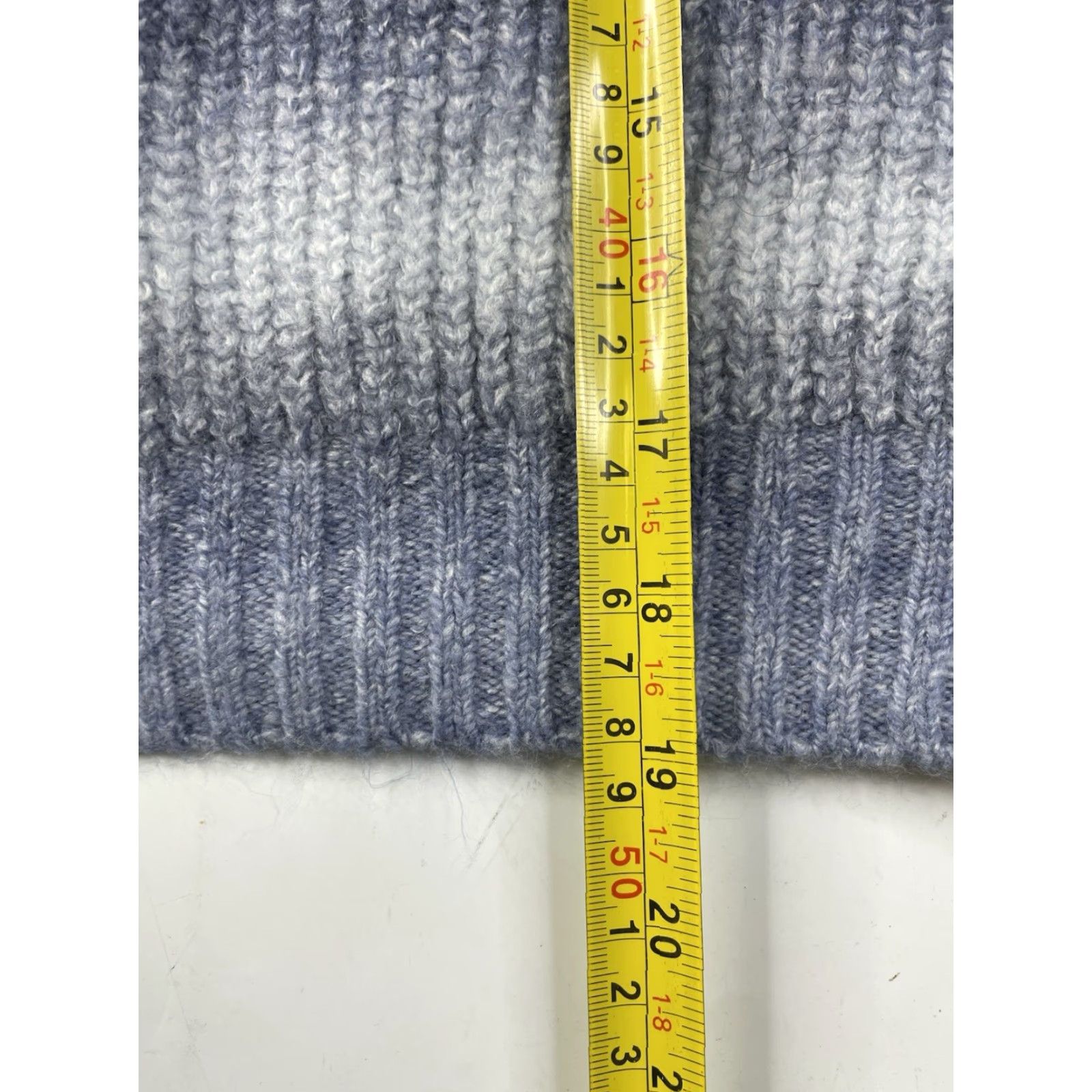 AQUA NWT AQUA Ombre Turtleneck Sweater Women's Small Blue Combo Cropped Pullover Size S / US 4 / IT 40 - 7 Thumbnail