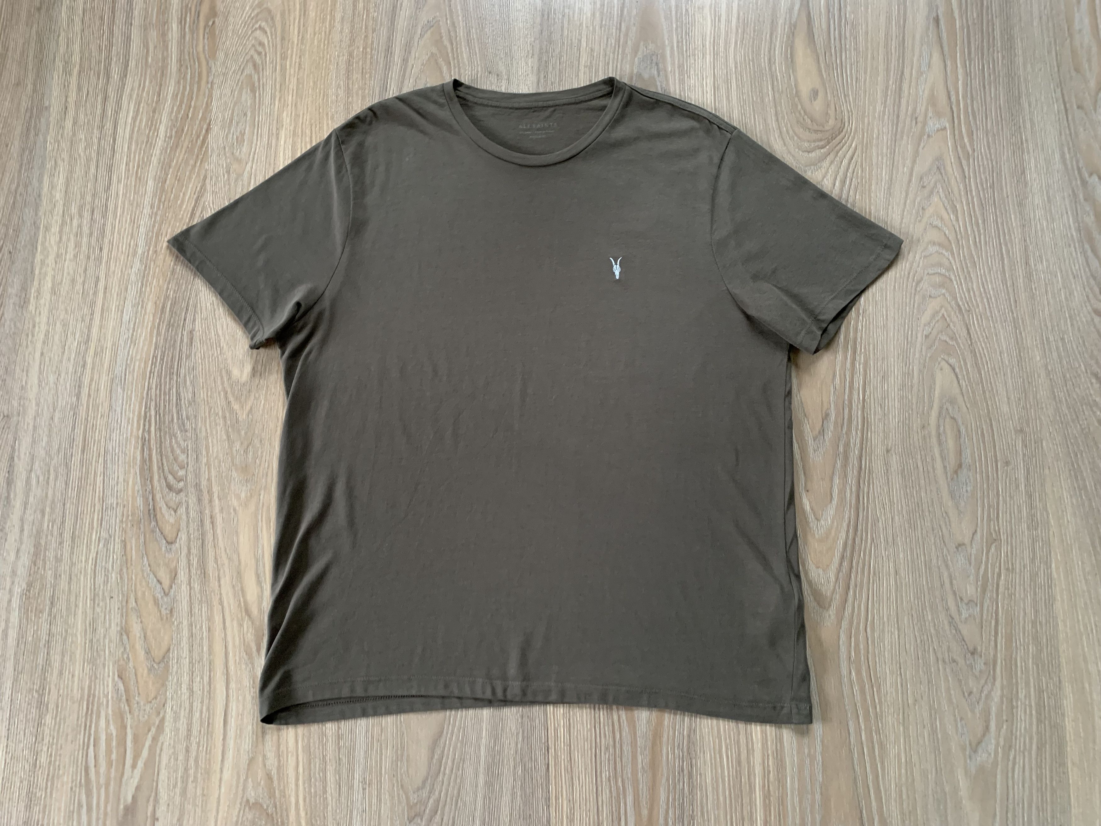 Allsaints Allsaints Basic Cotton Khaki T Shirt Size US XXL / EU 58 / 5 - 10 Thumbnail