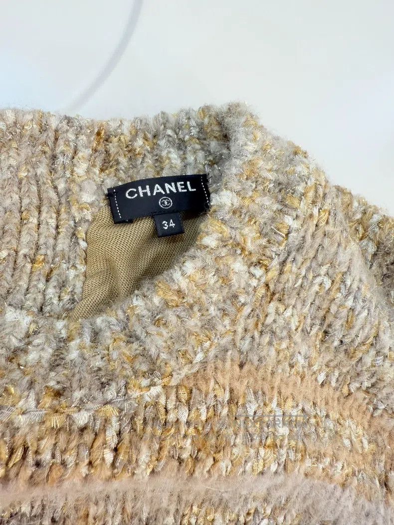 Chanel Chanel 18k Forest Series Gold-plated Knitted Cloak Dress Size XXS / US 00 / IT 34 - 4 Thumbnail