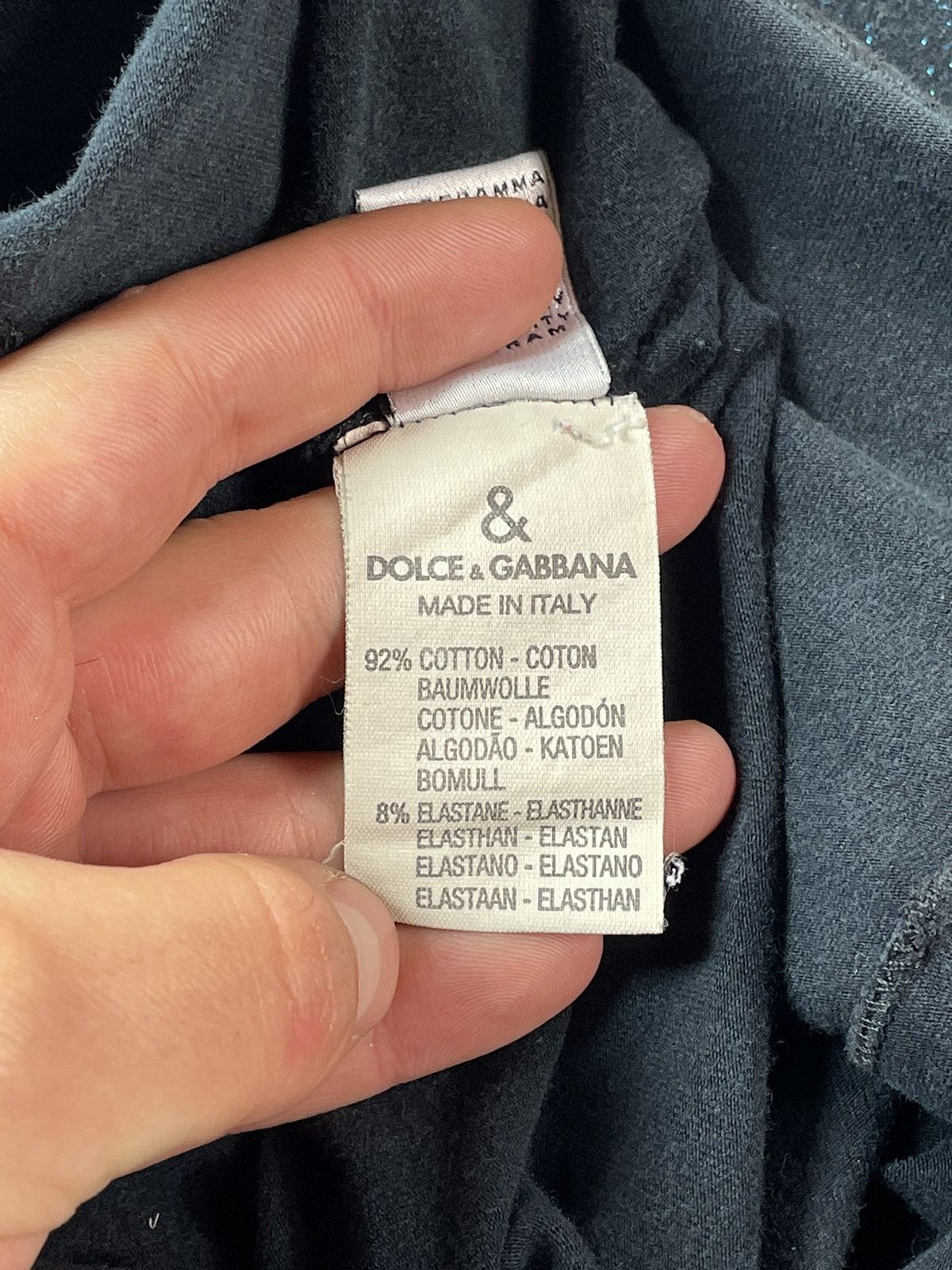 Dolce & Gabbana × Vintage Vintage 90s Dolce & Gabbana Colibri Shiny Faded Longsleeve Size US M / EU 48-50 / 2 - 12 Thumbnail