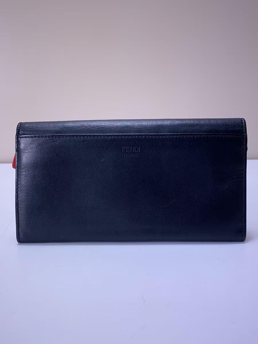 Fendi Fendi Leather Animal Print Long Wallet Black Size ONE SIZE - 2 Thumbnail