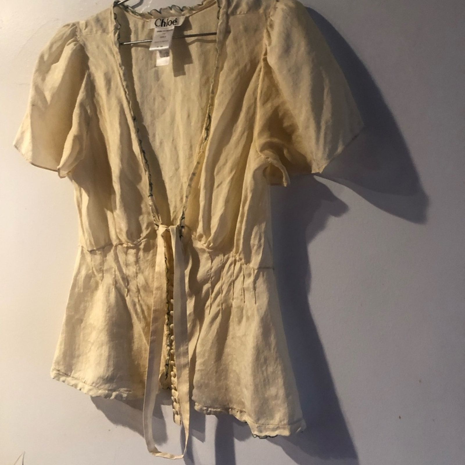 Chloe Vintage Chloe silk top low cut Buur toned with neck wrap Size S / US 4 / IT 40 - 13 Thumbnail