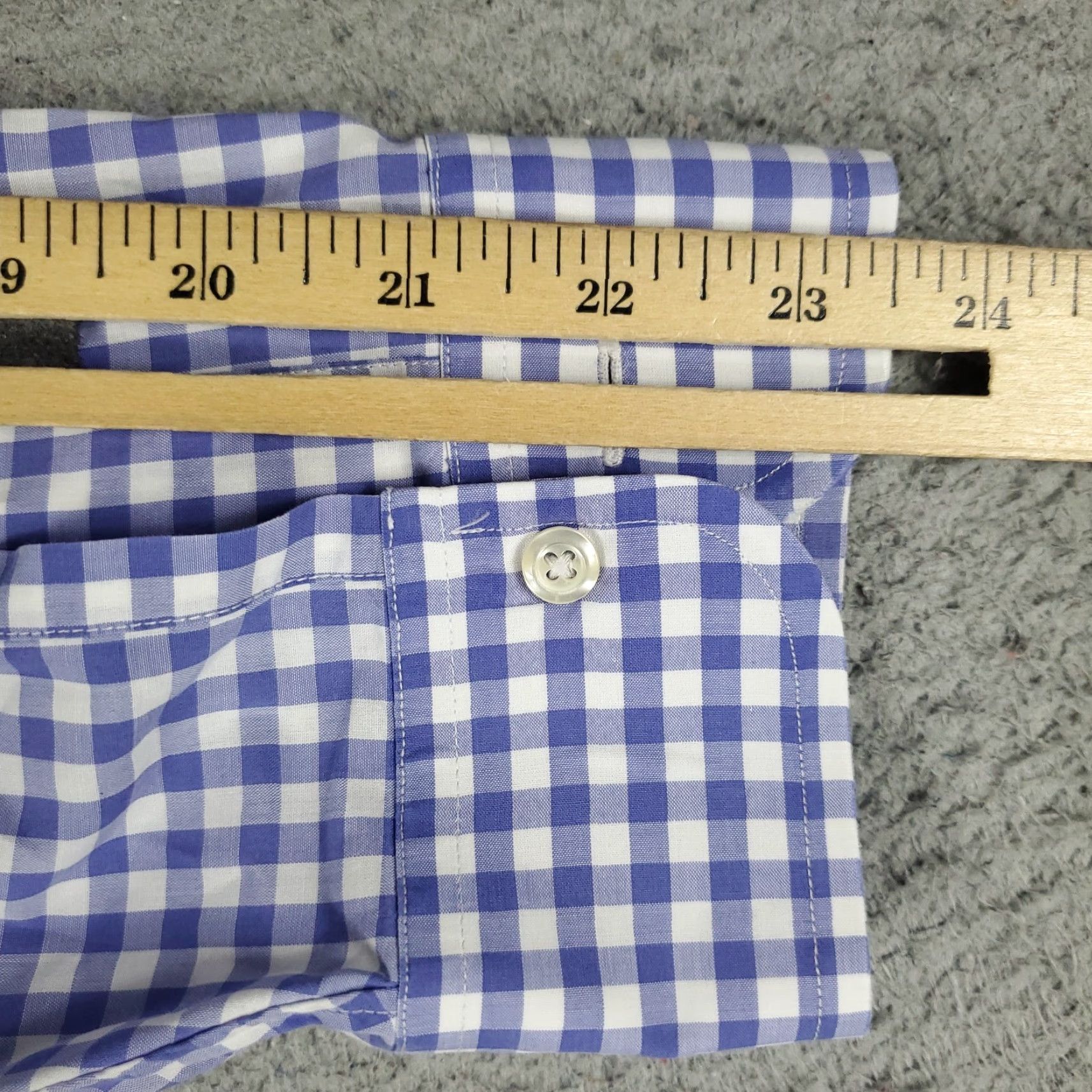 Brooks Brothers Brooks Brothers Dress Shirt Mens 16 Blue Check Long Sleeve Button-Up Regular Fit Size 42R - 7 Thumbnail